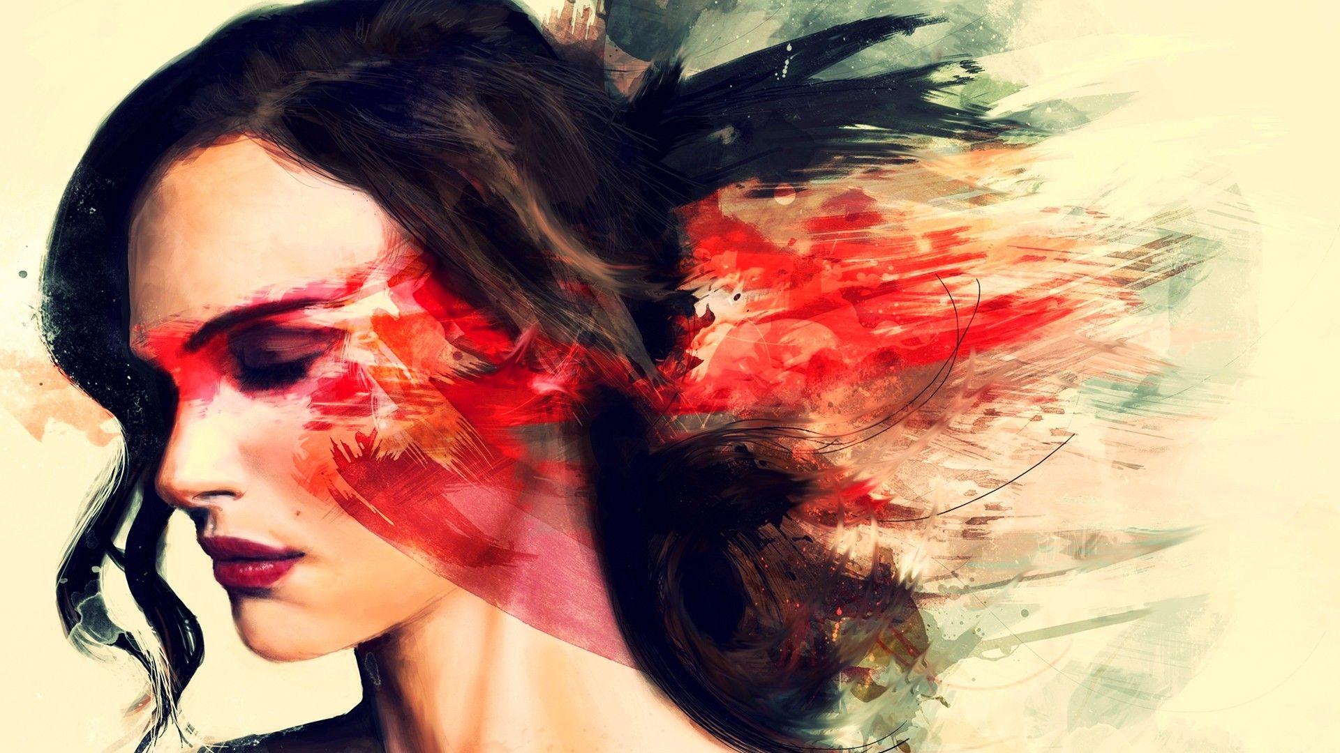 Woman Painting Wallpapers - Top Free Woman Painting Backgrounds -  WallpaperAccess