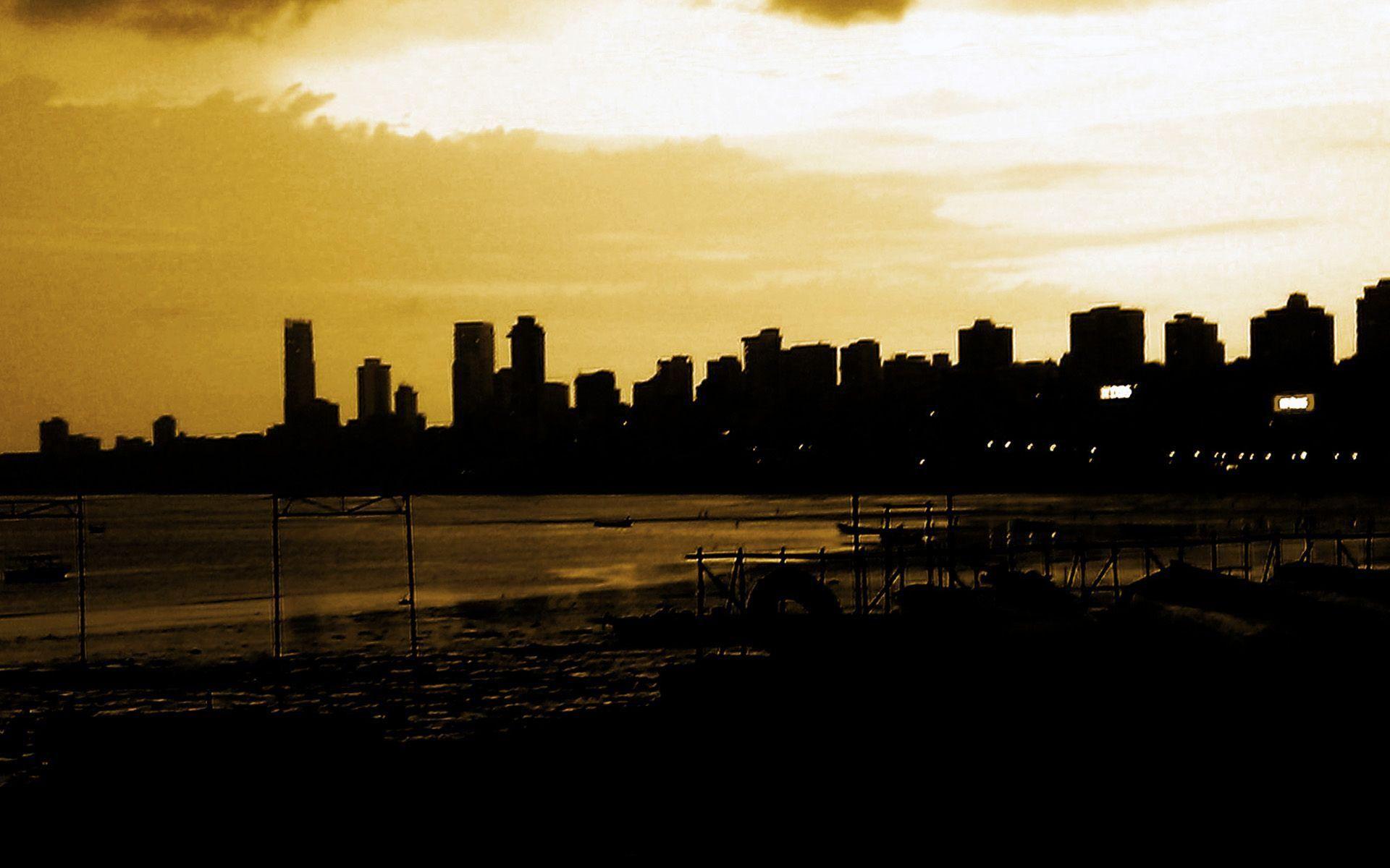 1920x1200 Download wallpaper mumbai view night the city building