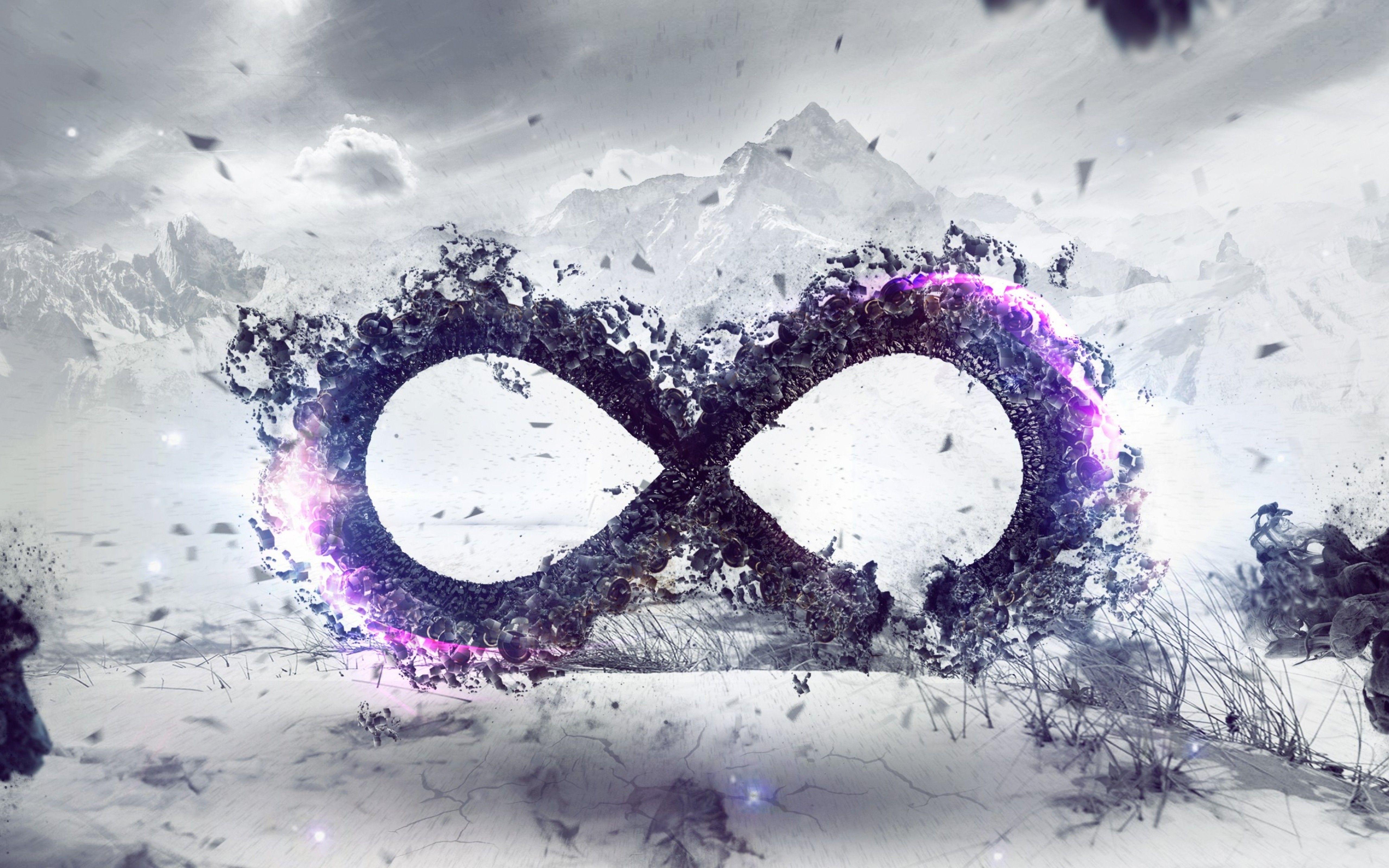 5120x3200 Abstract wallpaper light in the space
