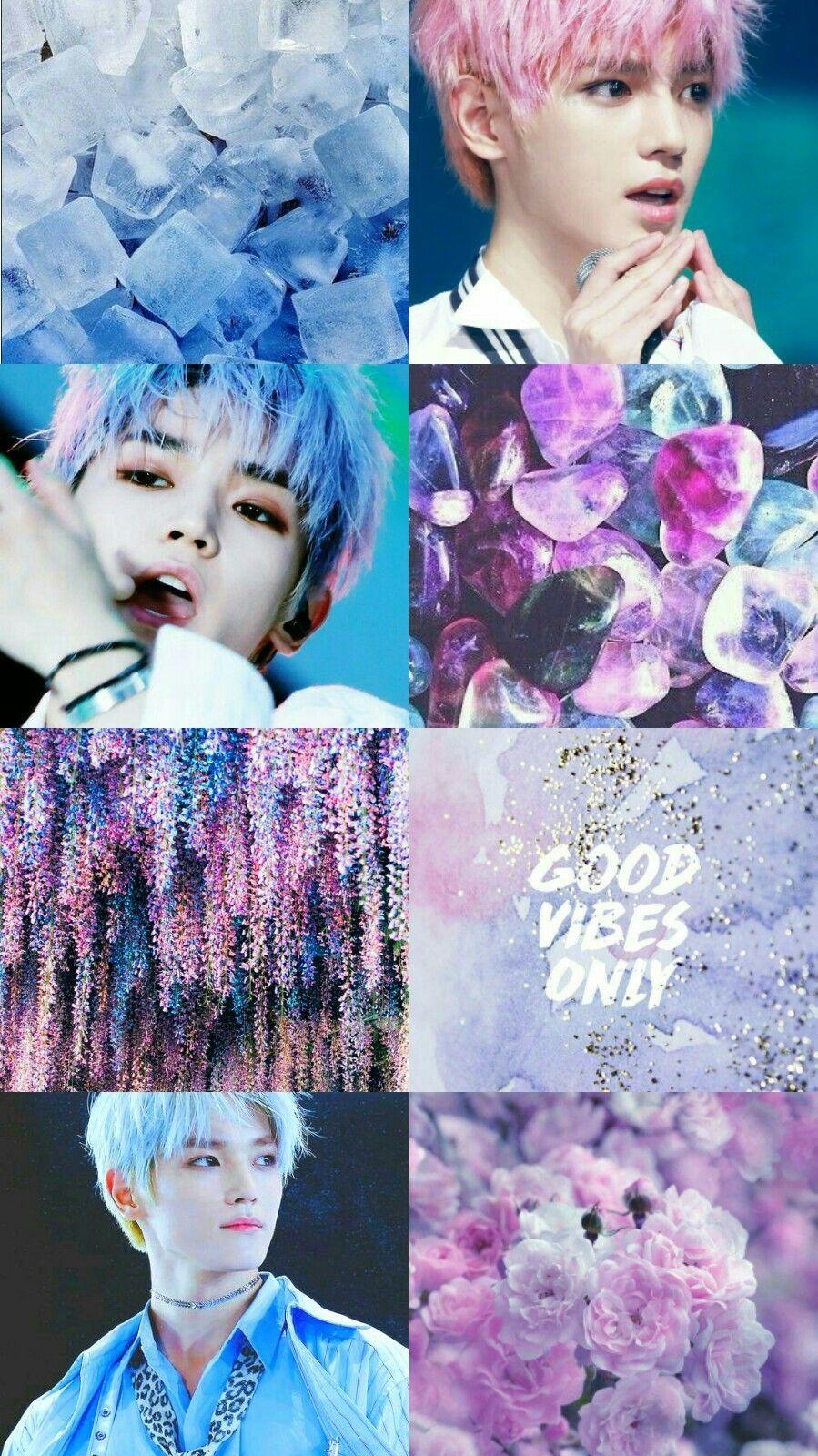 899x1600 NCT Taeyong aesthetic wallpaper. Kolase, Bunga, Kolase foto