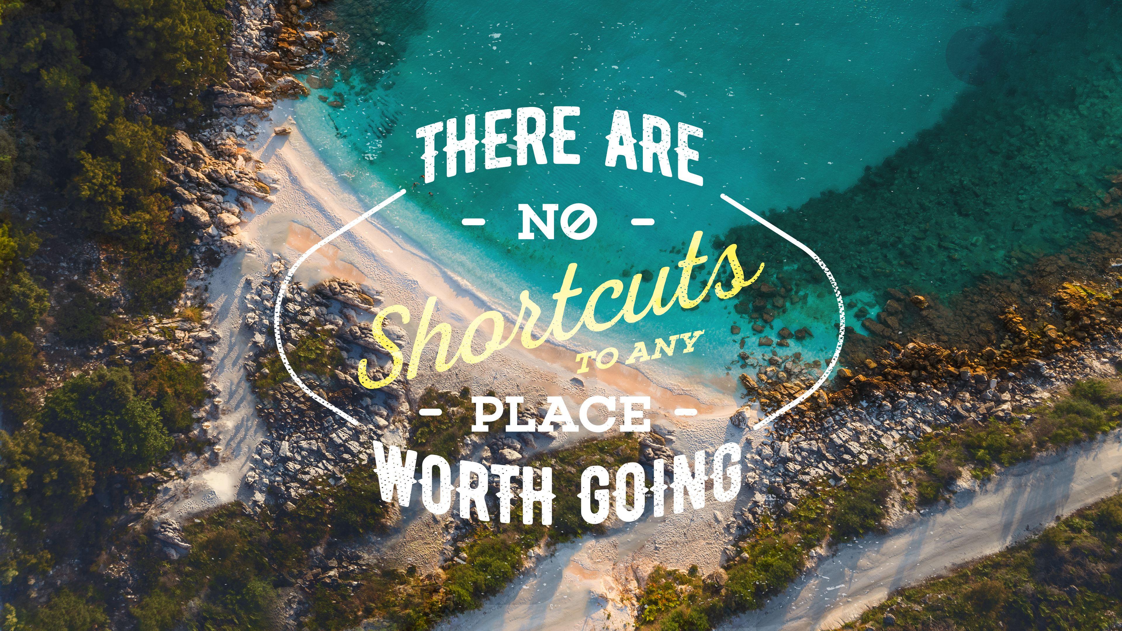 3840x2160 No Shortcuts Motivational Chromebook Wallpaper