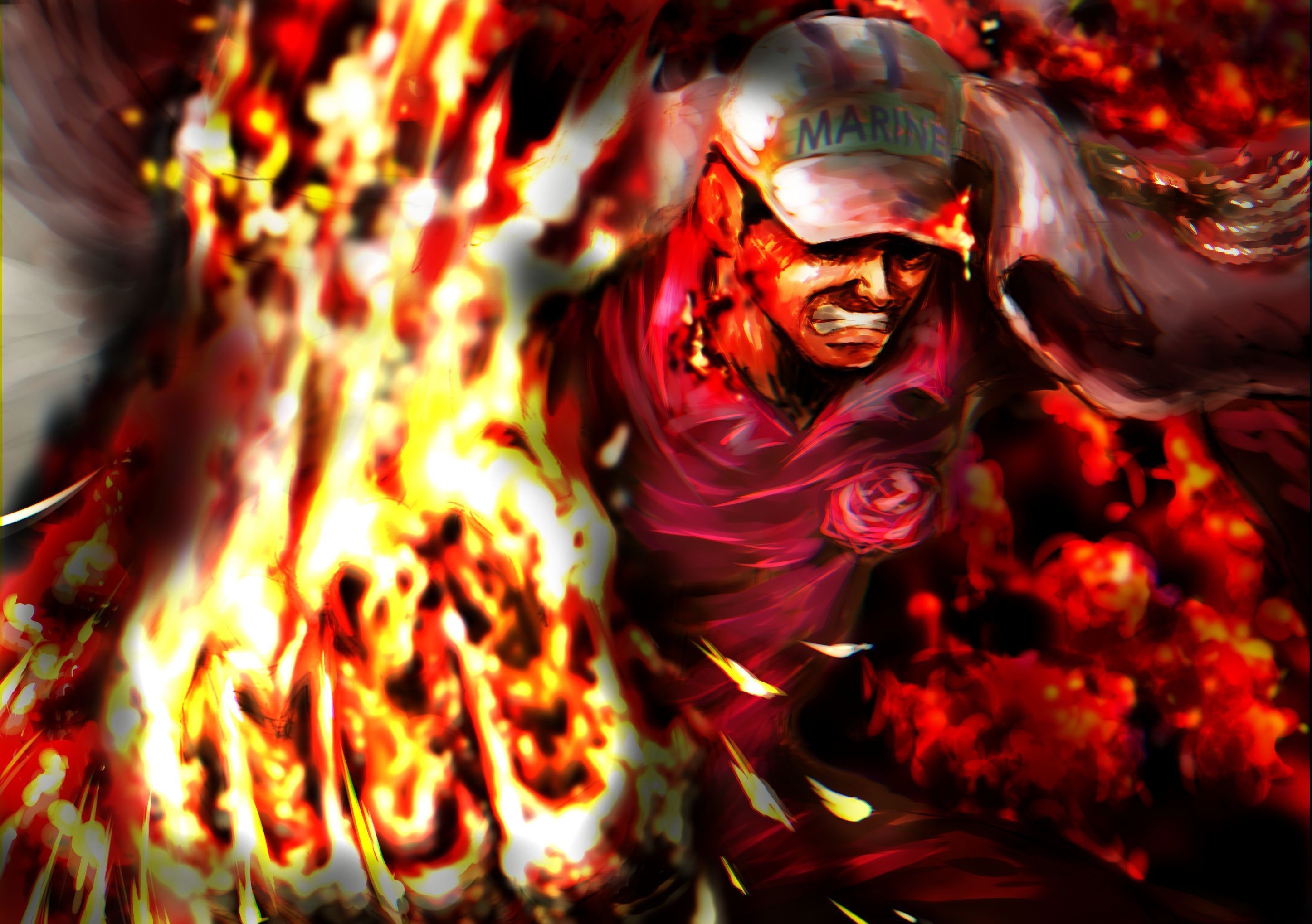 2893x2039 Akainu Inferno