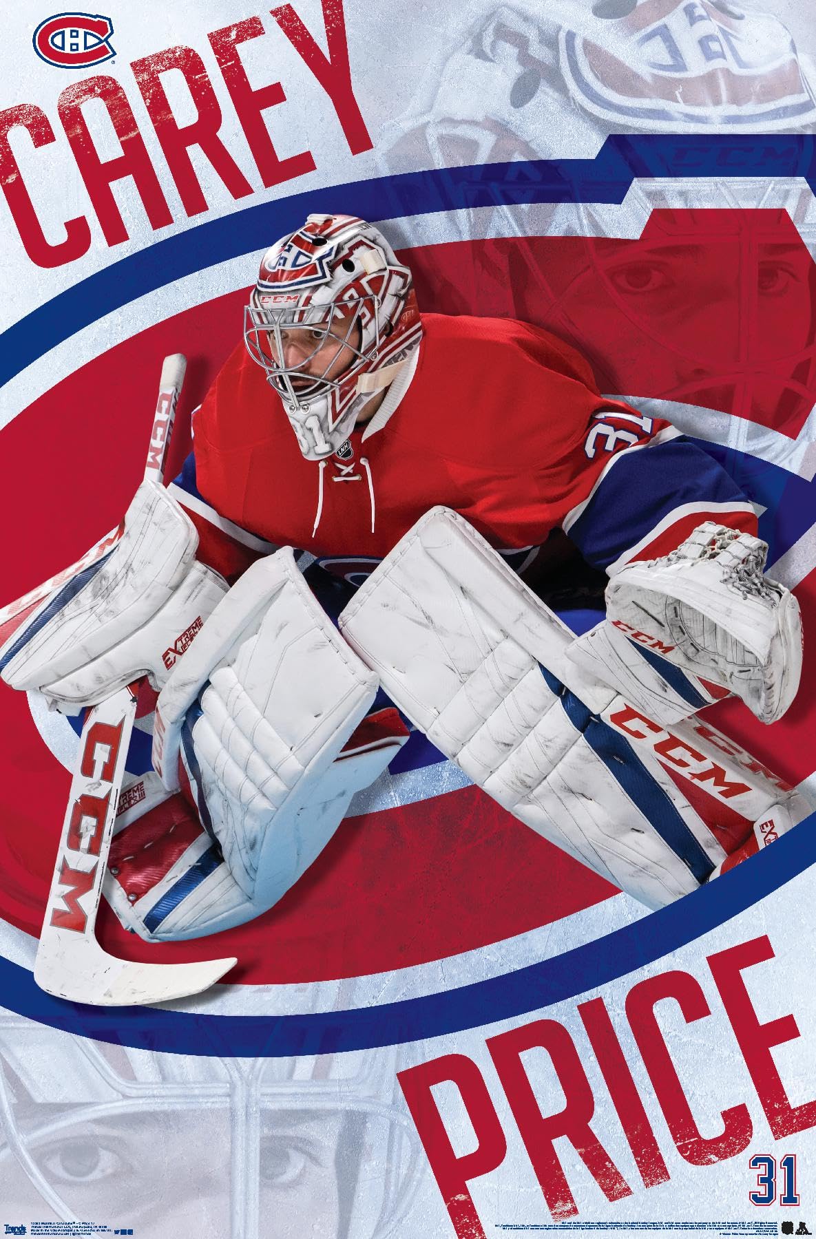 1185x1800 Trends International NHL Montreal Canadiens Price 17 Wall Poster, 22.375 x Premium Unframed Version : Sports & Outdoors