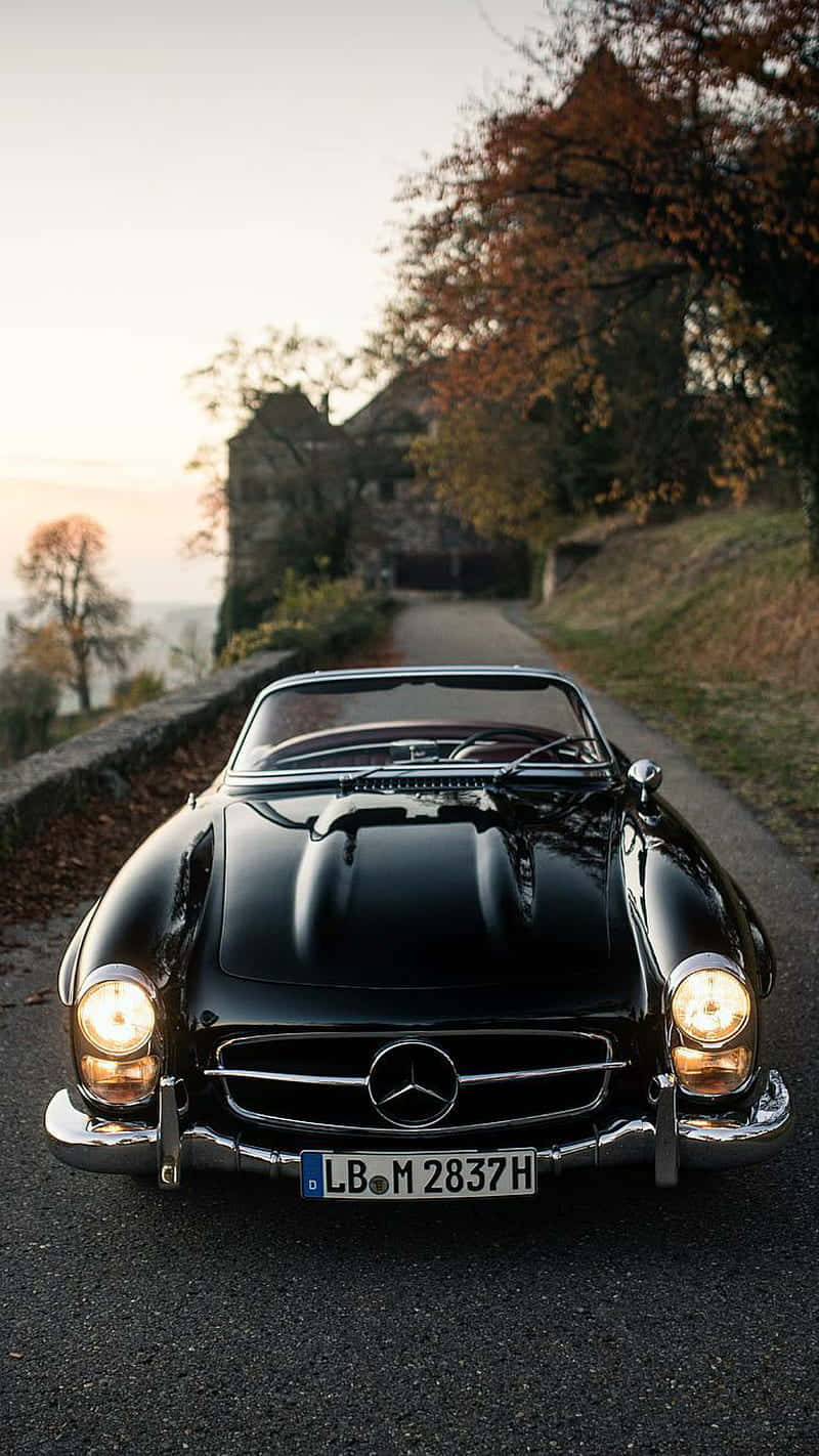 800x1422 Download Elegant Old Mercedes Benz 300SL Wallpaper