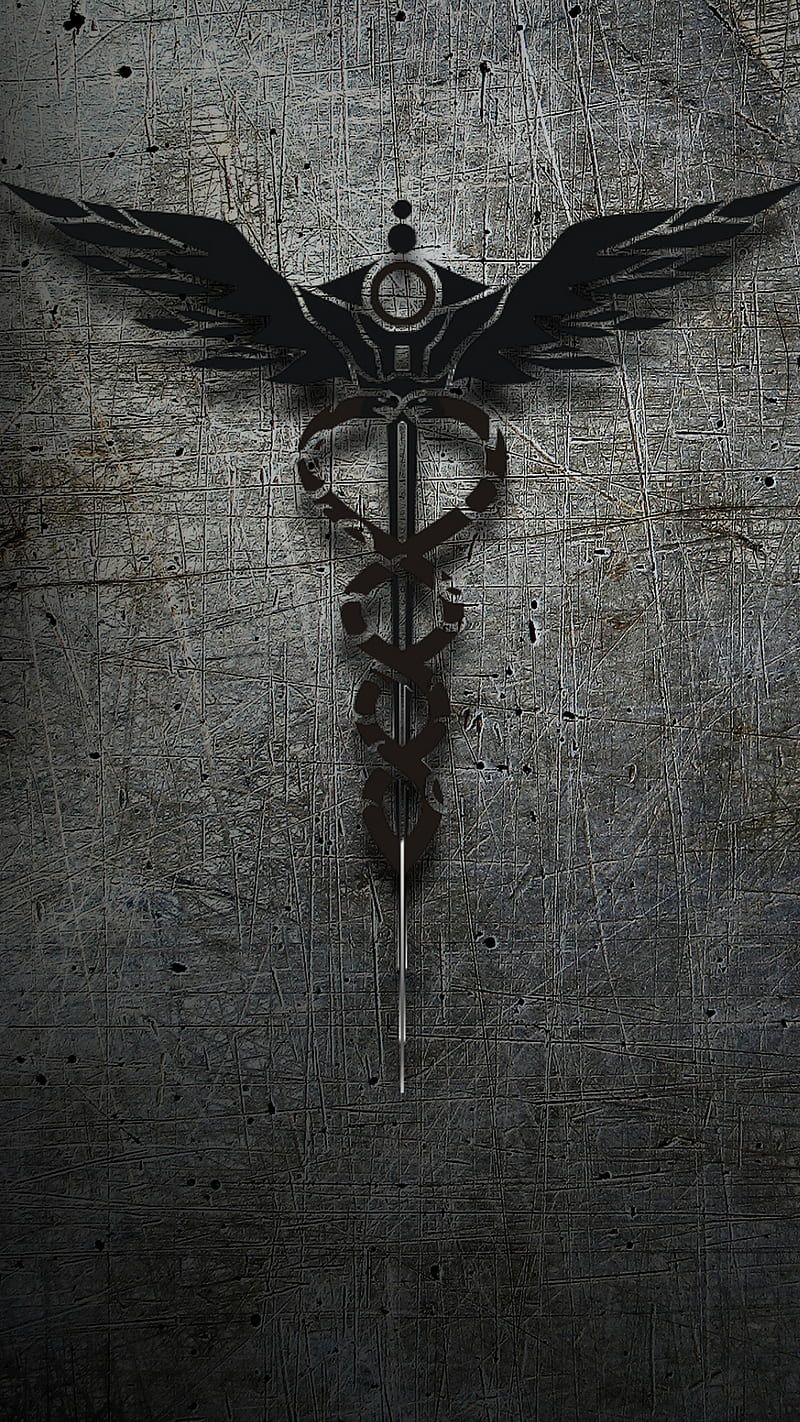 800x1422 Tribal Caduceus, dark, health, logo, medical, profession, HD phone wallpaper