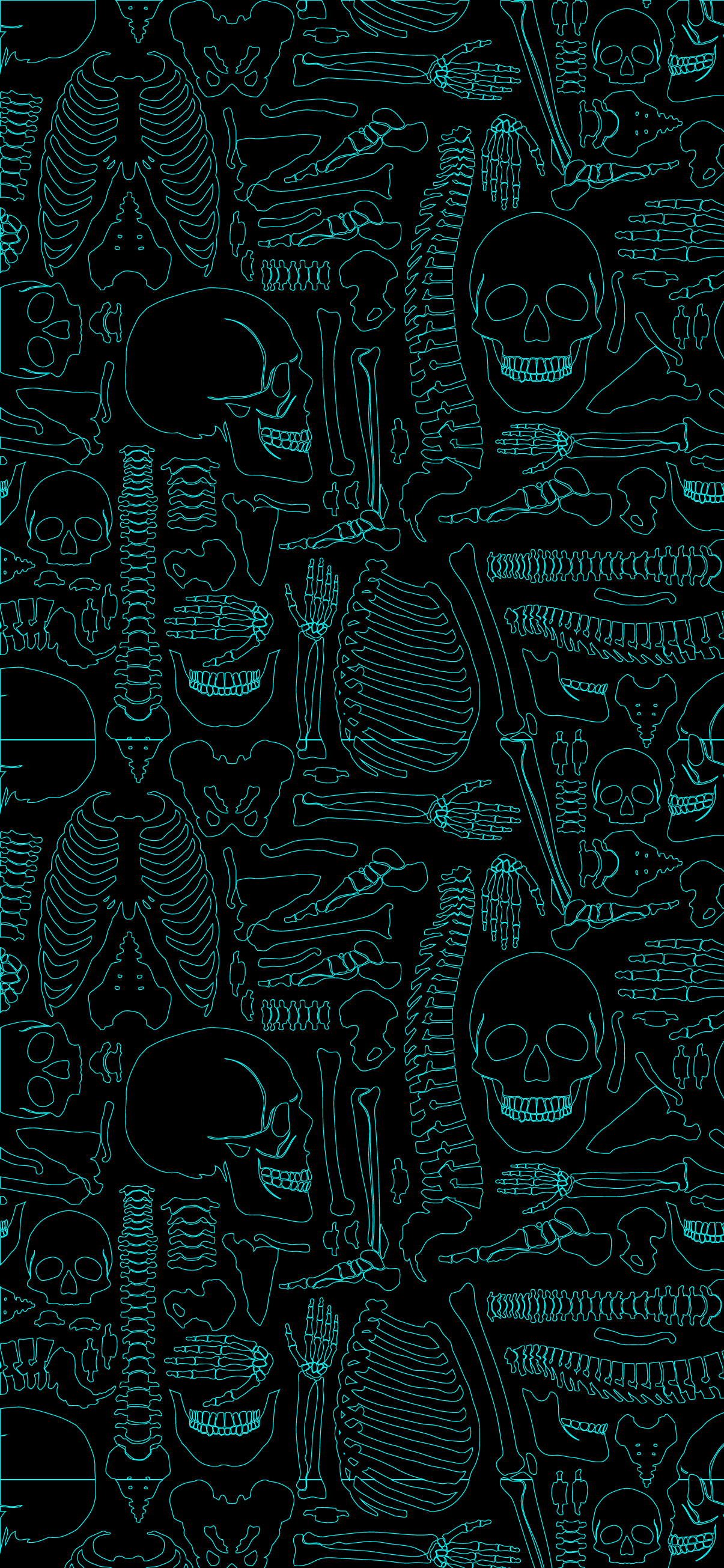 1205x2609 Amoled wallpaper skeleton