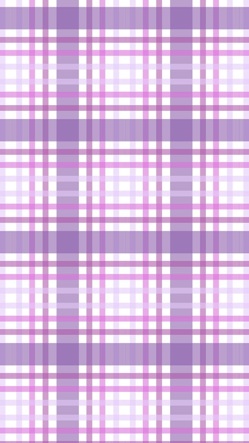 800x1422 Purple plaid pattern, lockscreen, pattern, plaid, purple, simple, smartphone, HD phone wallpaper