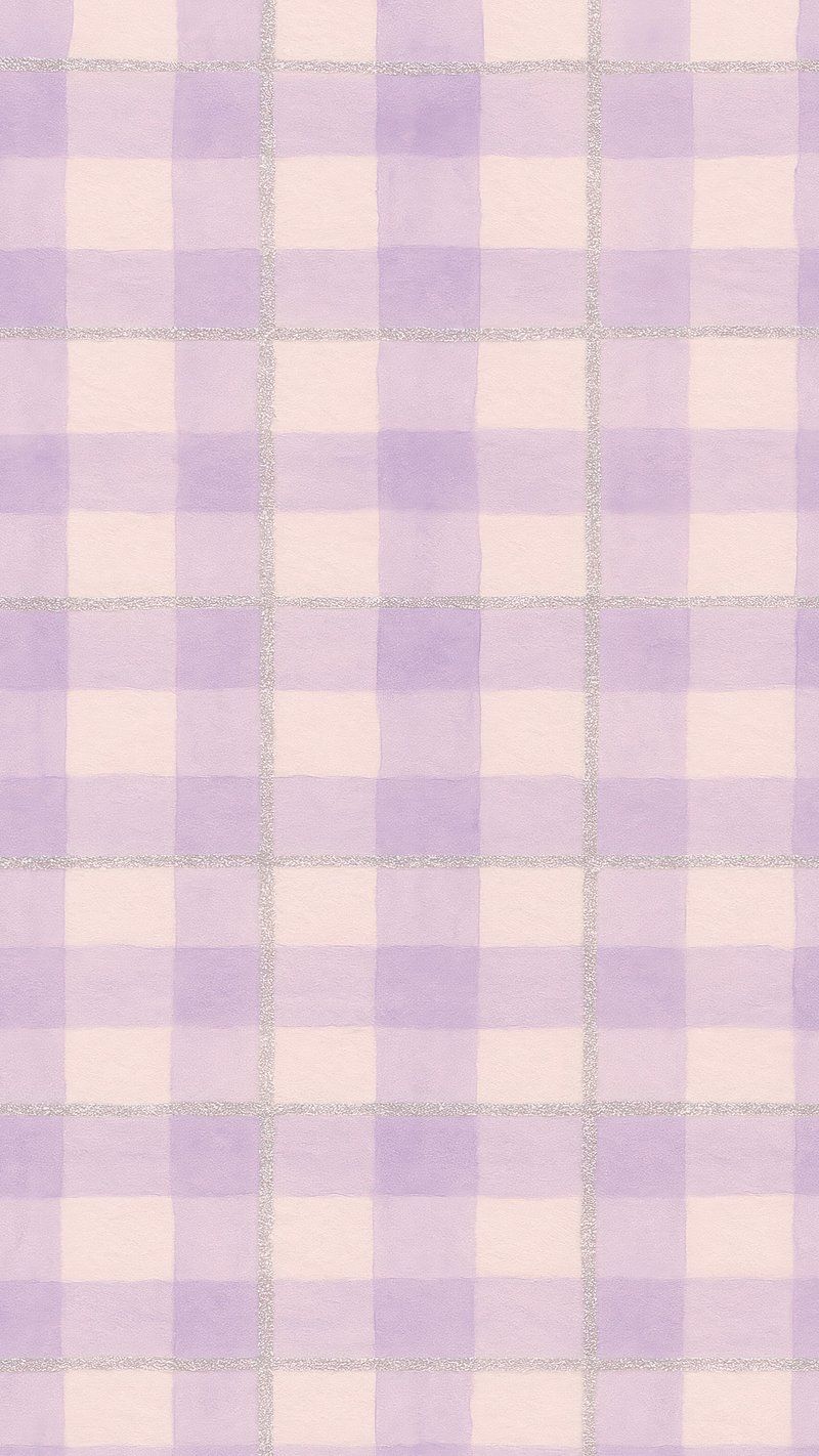 800x1422 Pastel purple plaid pattern wallpaper. Free Photo Illustration