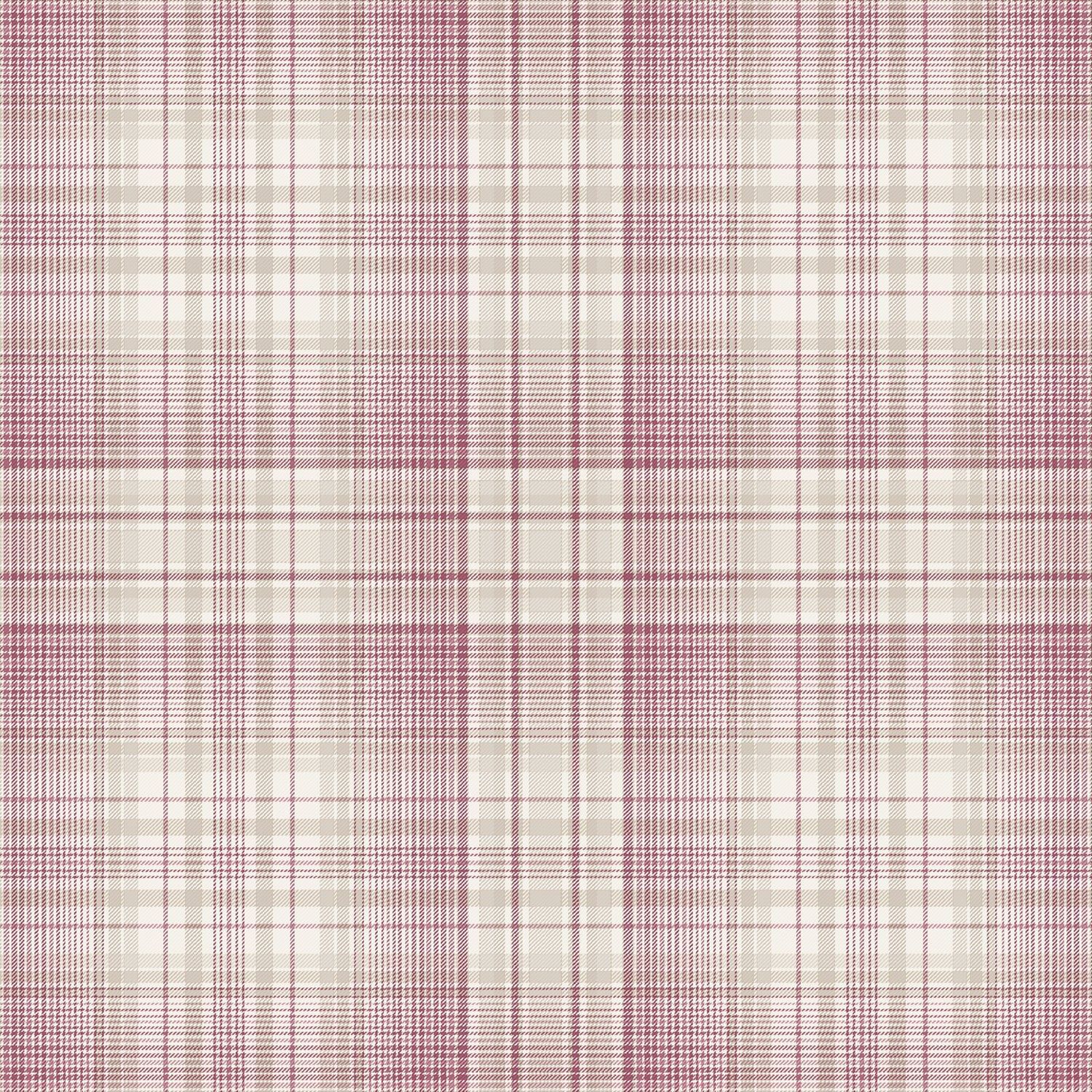 1500x1500 Check Plaid Wallpaper in Taupe, Wine, Plum, Burgundy