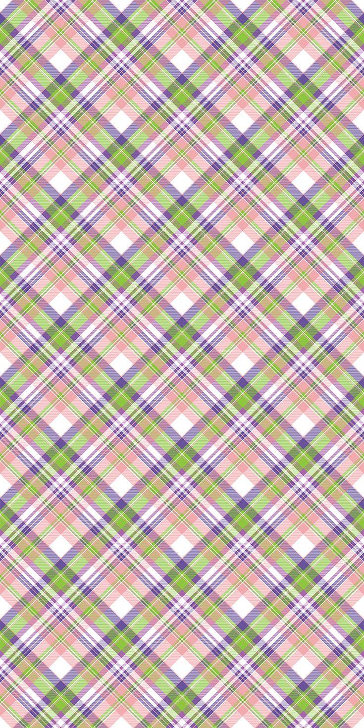 735x1470 Purple Plaid Fabric Wallpaper