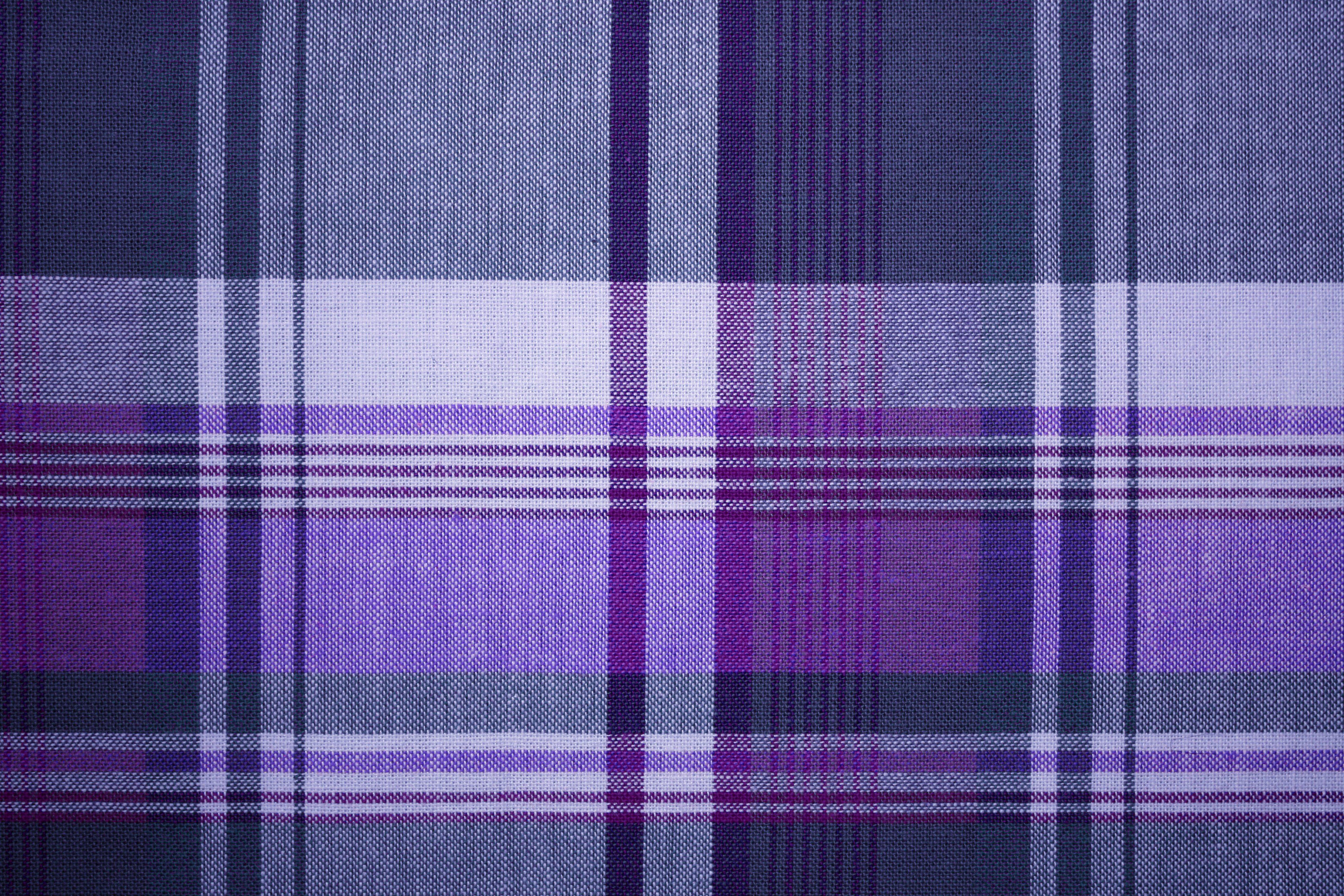 3888x2592 Purple and Blue Plaid Fabric Texture