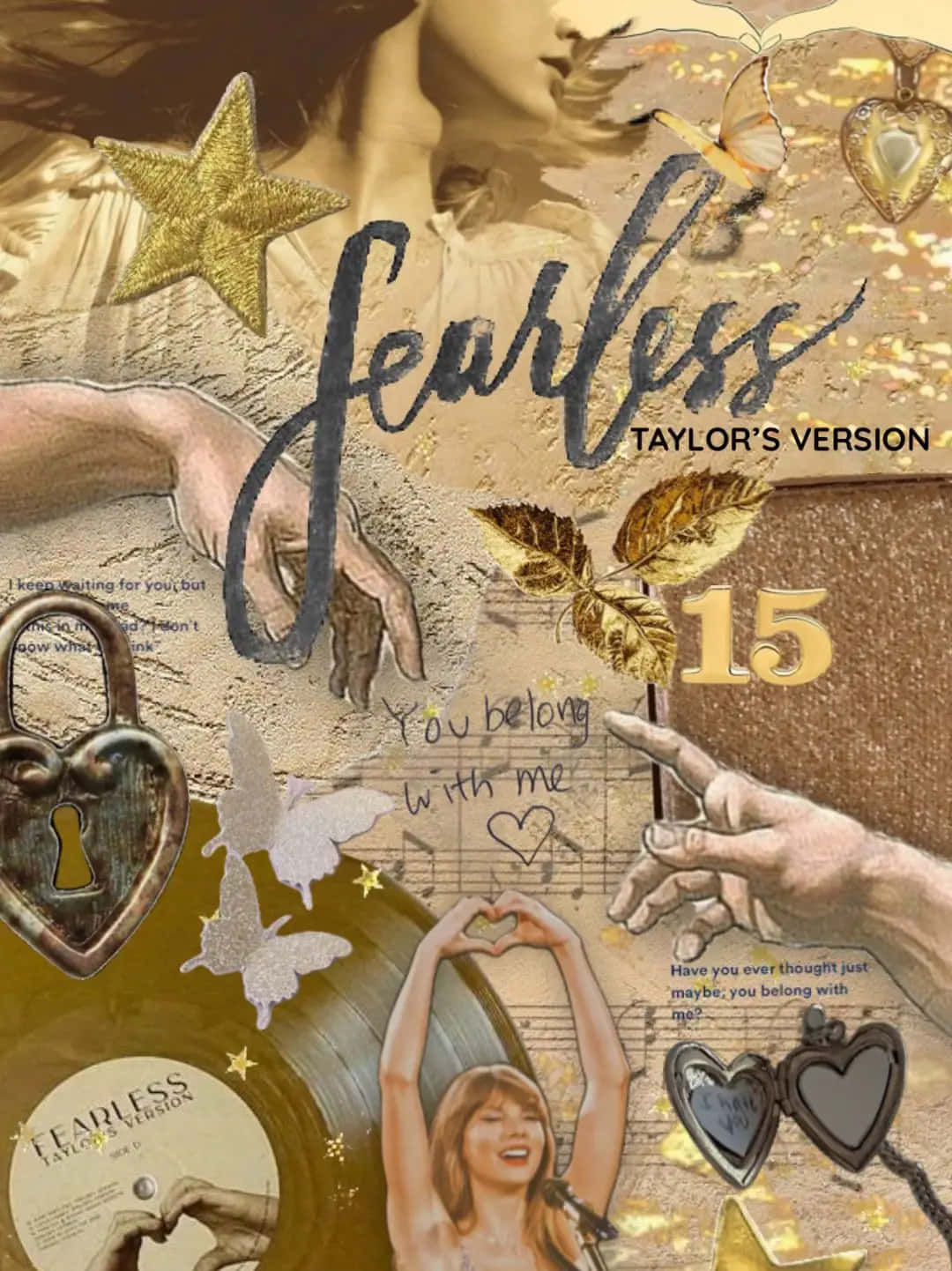 1080x1442 Download Taylor Swift Fearless Collage Wallpaper