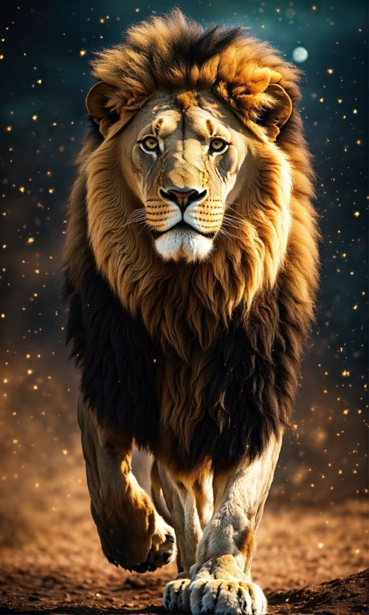 736x1227 Strong Lion Astrology 8K Photo