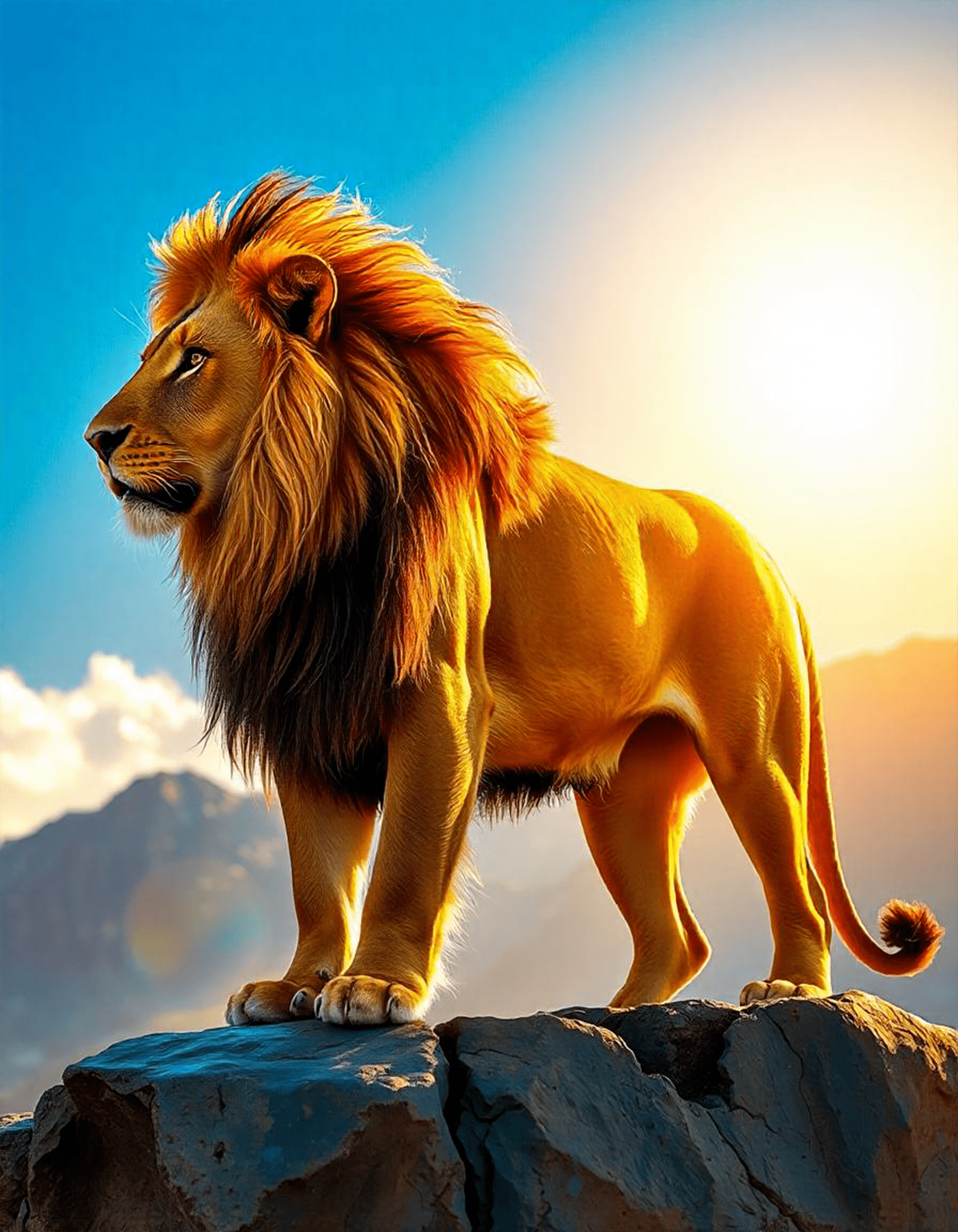 1944x2500 A Lion Standing On Clip Wild Life Wallpaper Background Wallpaper Image For Free Download