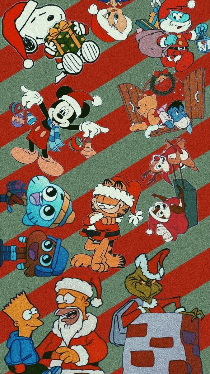 675x1200 Christmas Cartoon Wallpaper VSCO Aesthetic