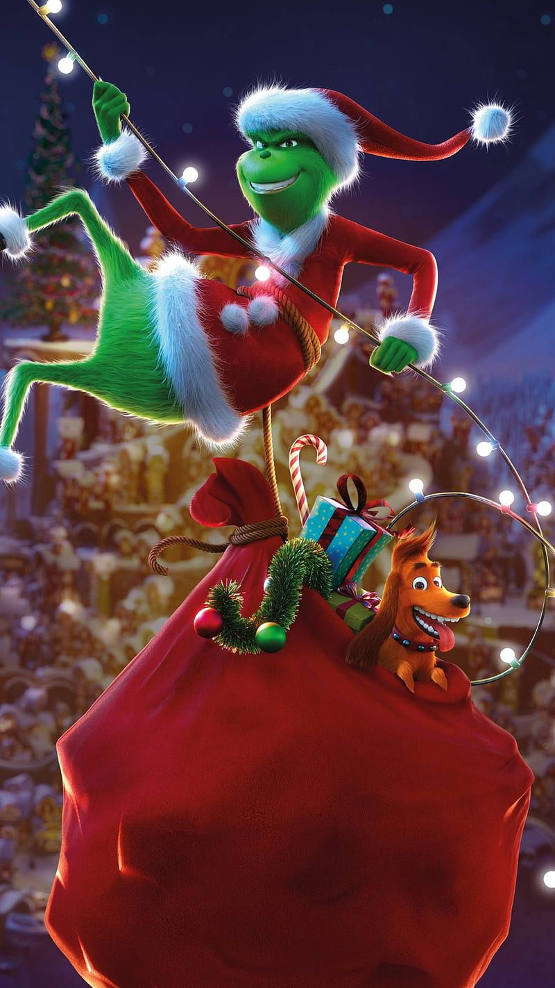 800x1422 HD grinch kid christmas wallpaper