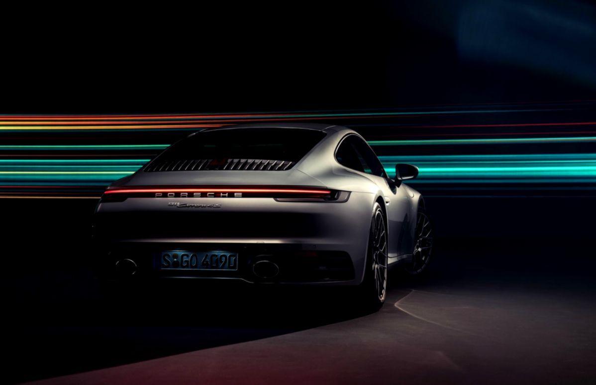 1198x773 Free download Porsche 911 Targa 4S Black Car Rear View Wallpaper