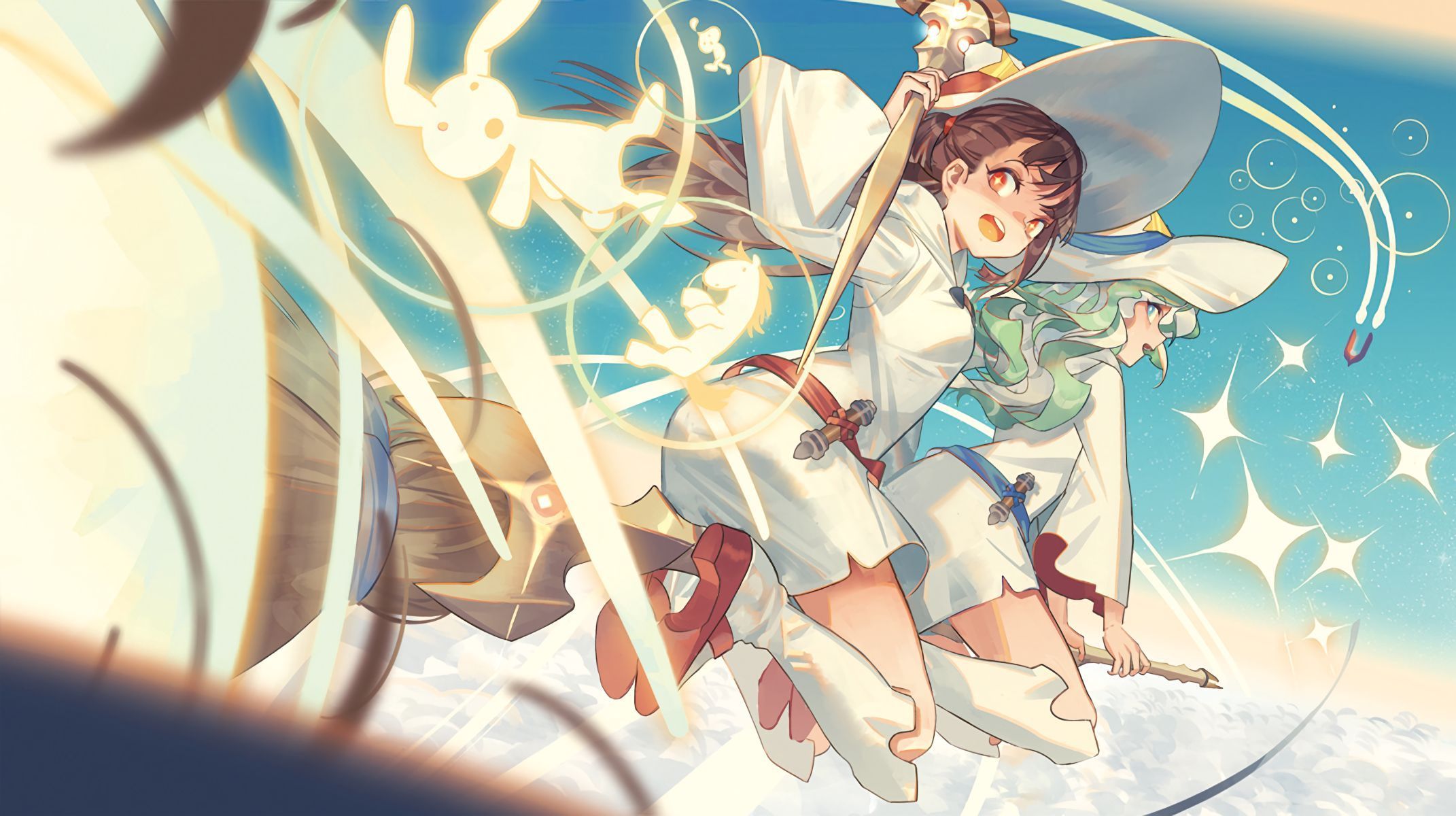 2142x1200 Desktop wallpaper: Anime, Little Witch Academia, Akko Kagari, Diana Cavendish 4K free download for PC. 860573
