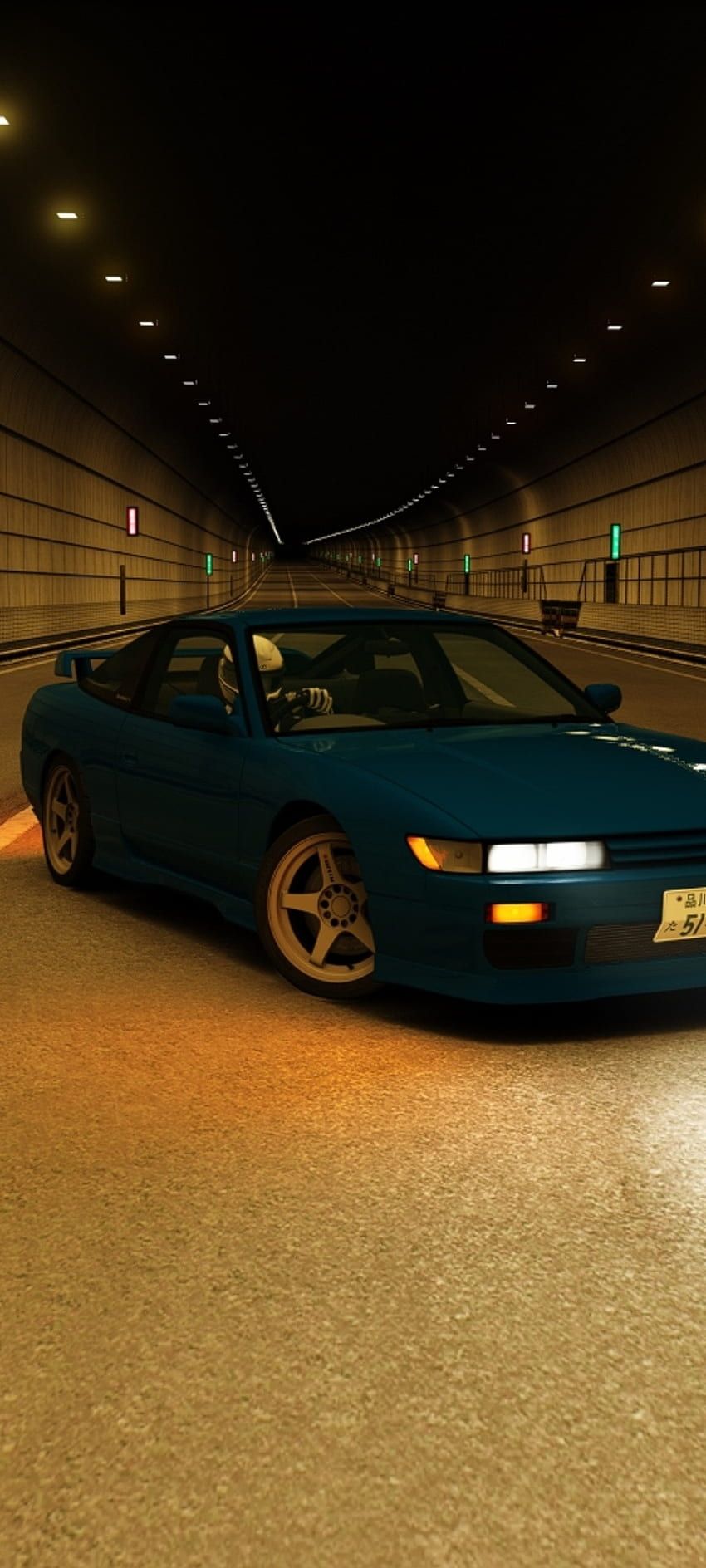 850x1888 Nissan Silvia S automotive lighting, initial d, 180sx, assetto corsa, mbd_design, shuto expressway HD phone wallpaper