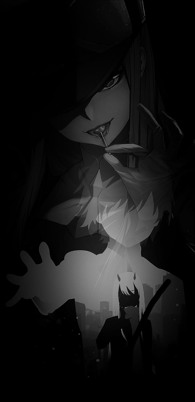 800x1644 Zero Two And Hiro, Darling in the franxx, manga, zero two, anime, HD phone wallpaper