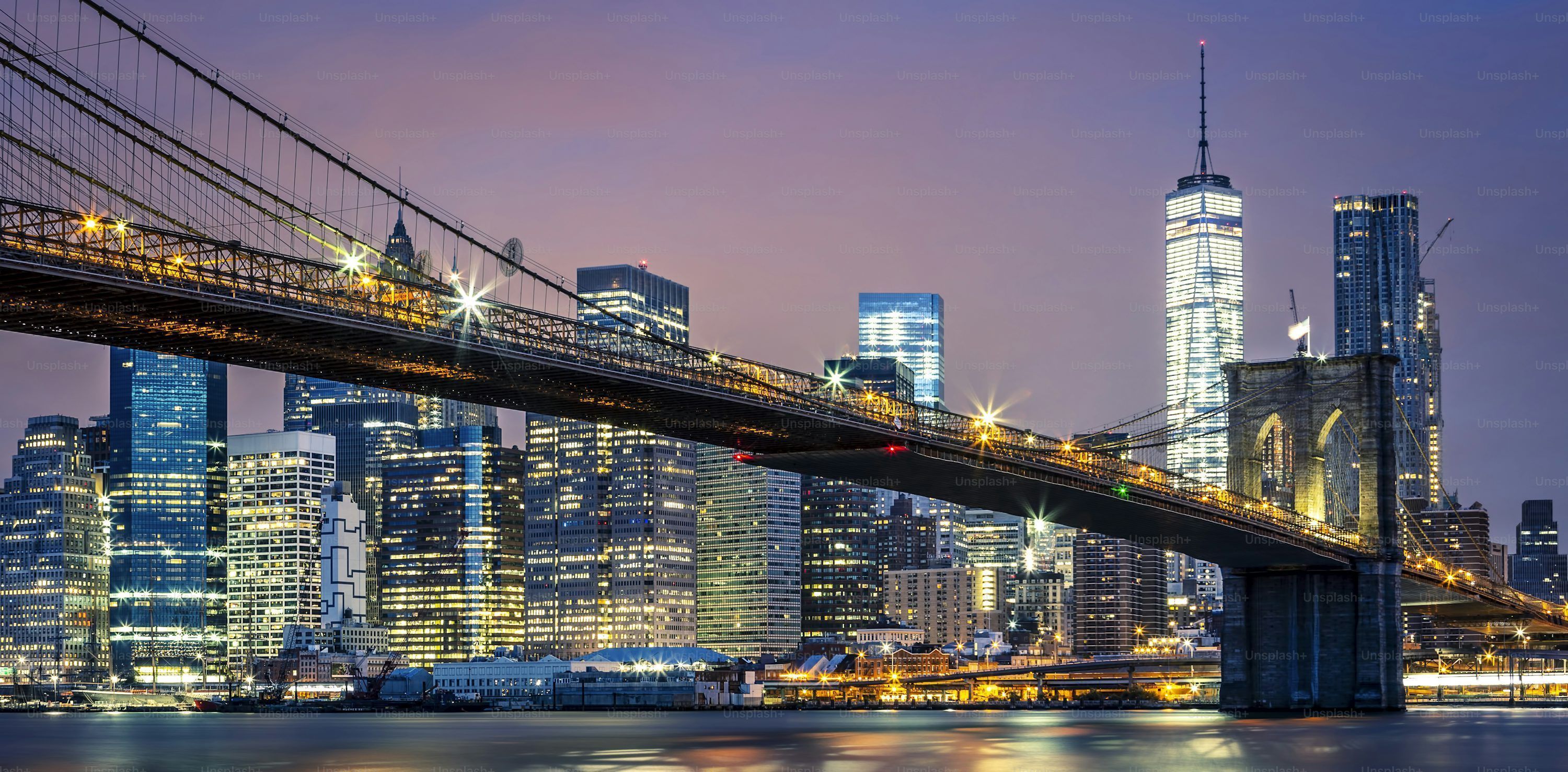 3000x1478 Nyc Skyline Night Picture. Download Free Image