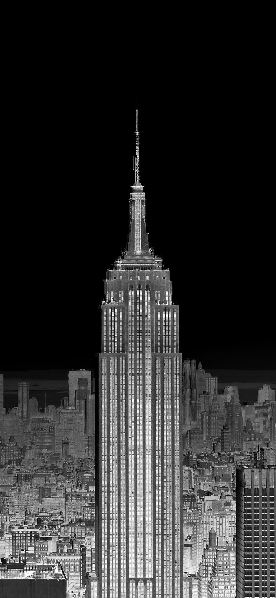 1125x2436 iPhoneXpapers night new york skyline city