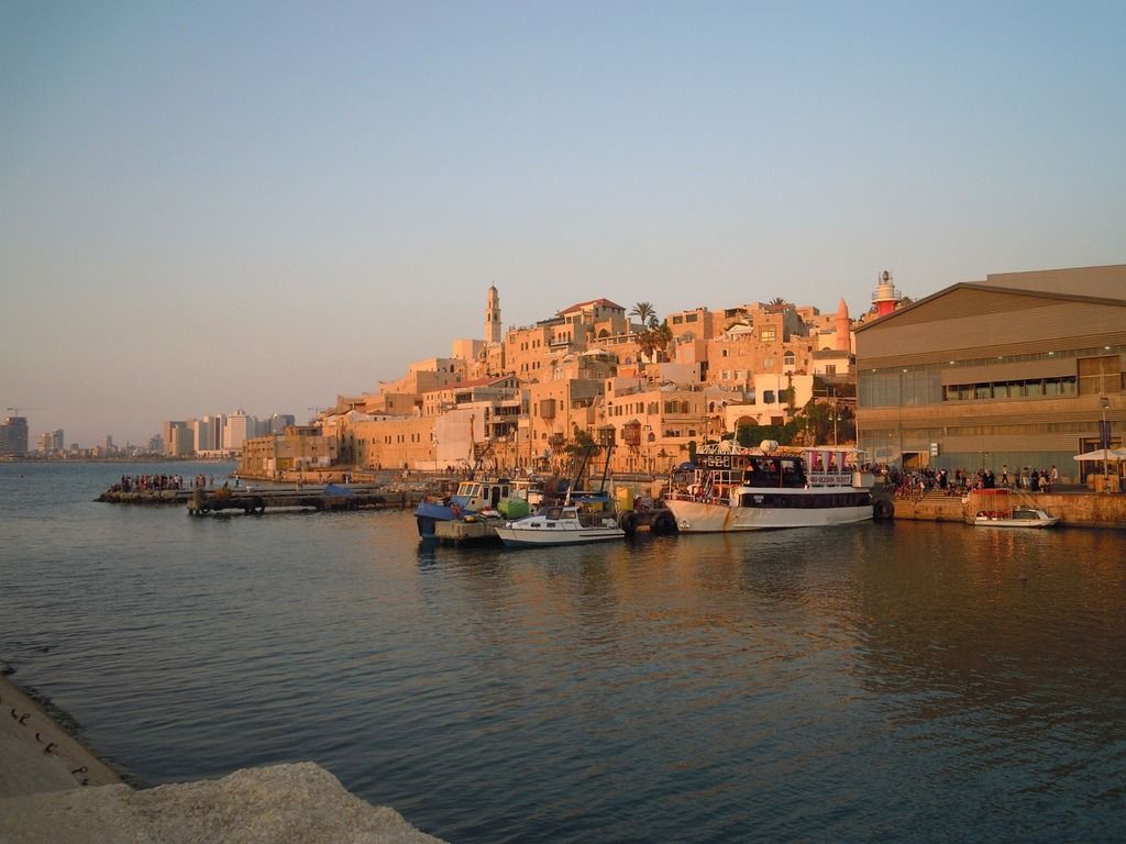1024x768 A group of boats sitting on top of a body of water. Jaffa city by the sea israel. Domain Media Search Engine Public Domain Search
