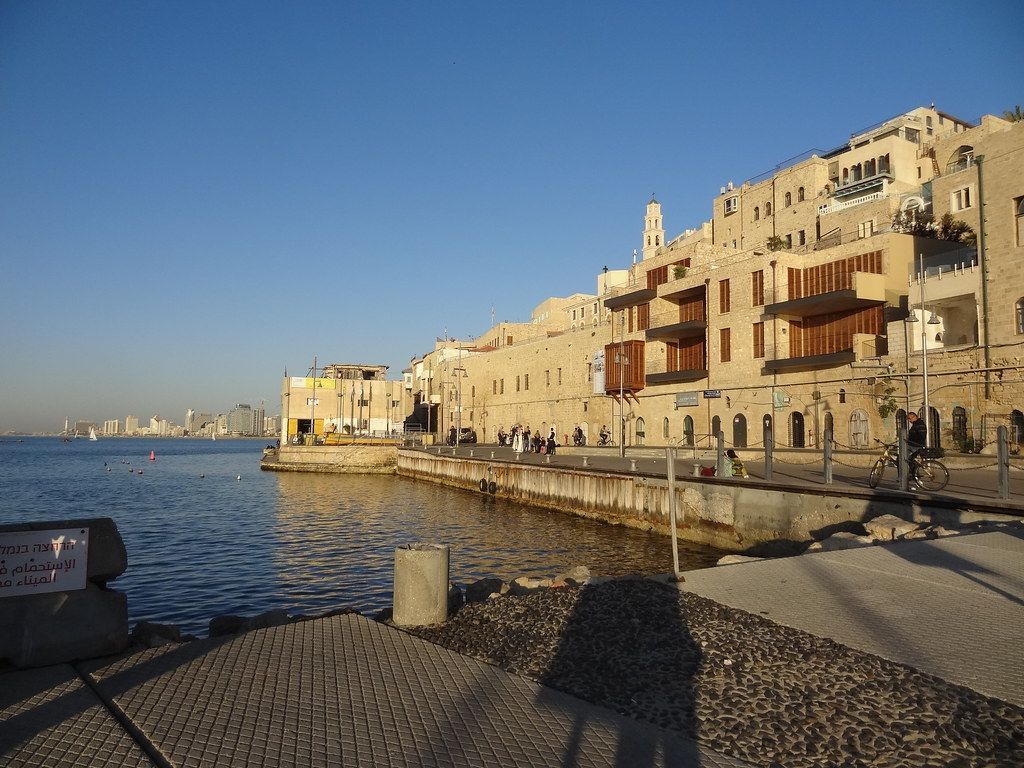 1024x768 jaffa's old port. you can see tel aviv in the background