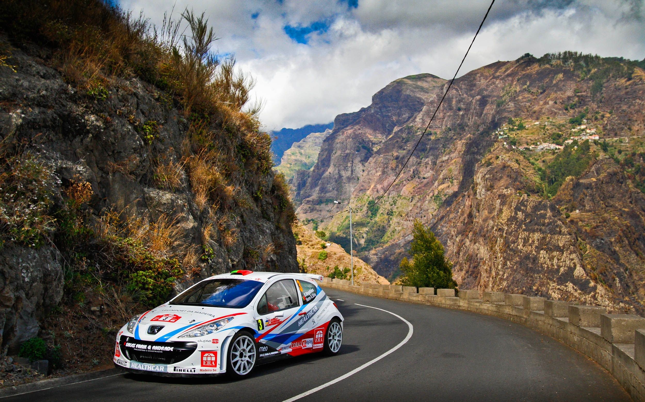 2500x1558 Wallpaper road, white, mountains, sport, Peugeot, WRC, Rally, Rally for mobile and desktop, section peugeot, resolution 2500x1558