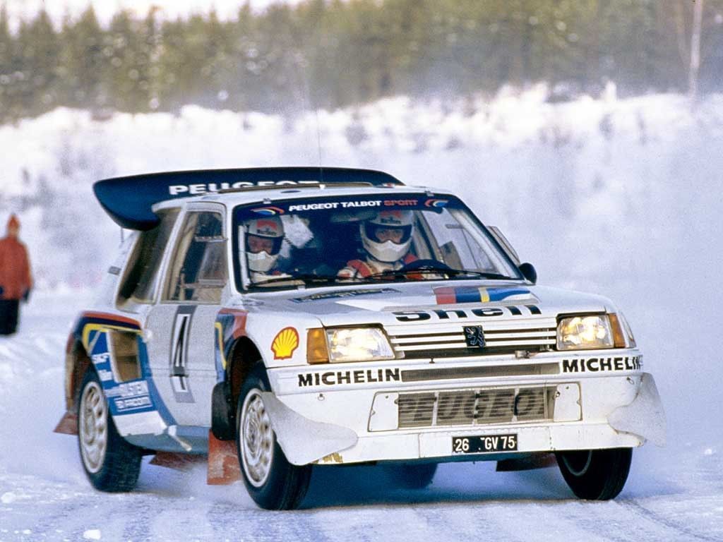 1024x768 different photo printed on glossy paper PEUGEOT 205 RALLY