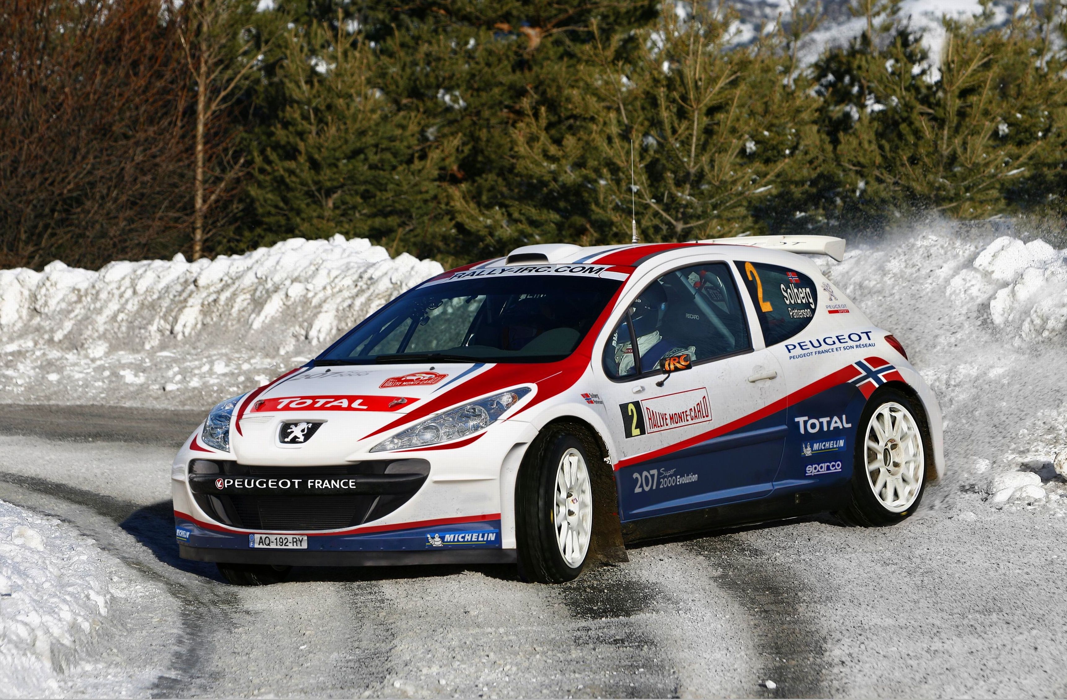 3446x2263 Wallpaper winter, snow, race, sport, turn, Skid, Peugeot, WRC for mobile and desktop, section peugeot, resolution 3446x2263