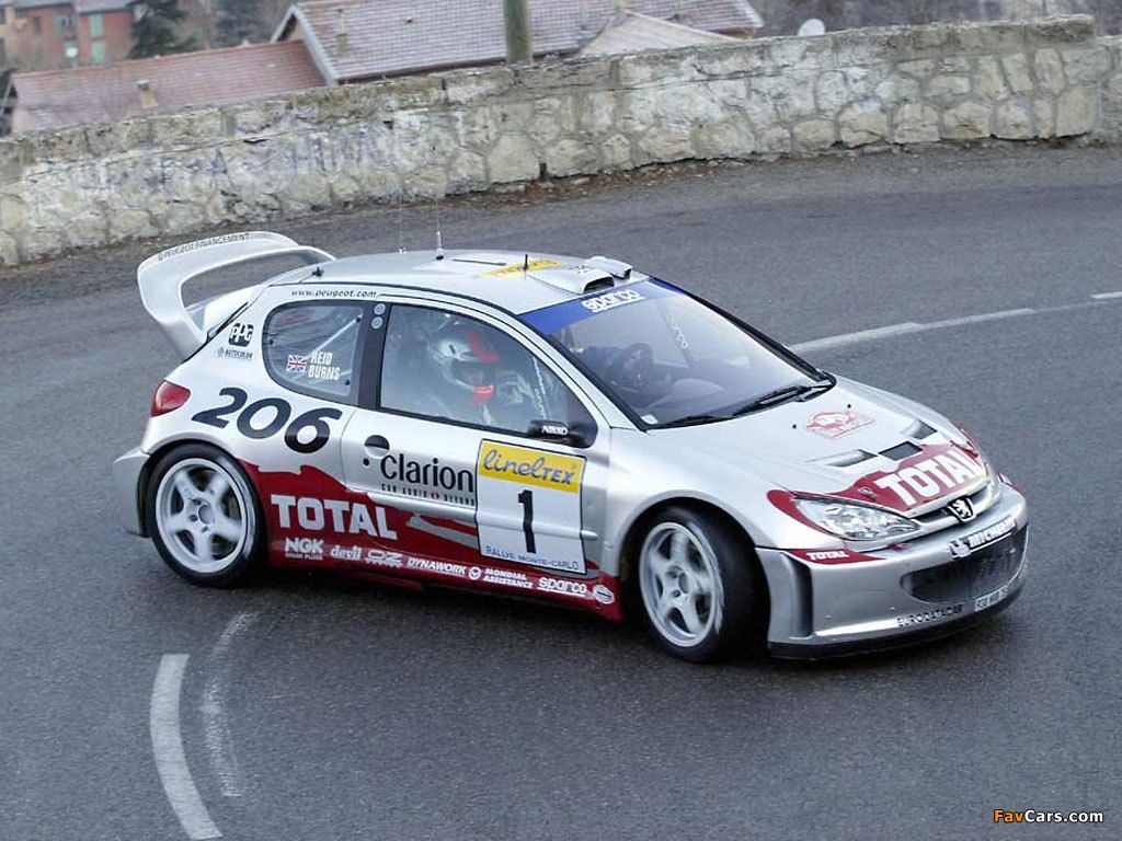 1024x768 Peugeot 206 WRC 1999–2003 wallpaper (1024x768)
