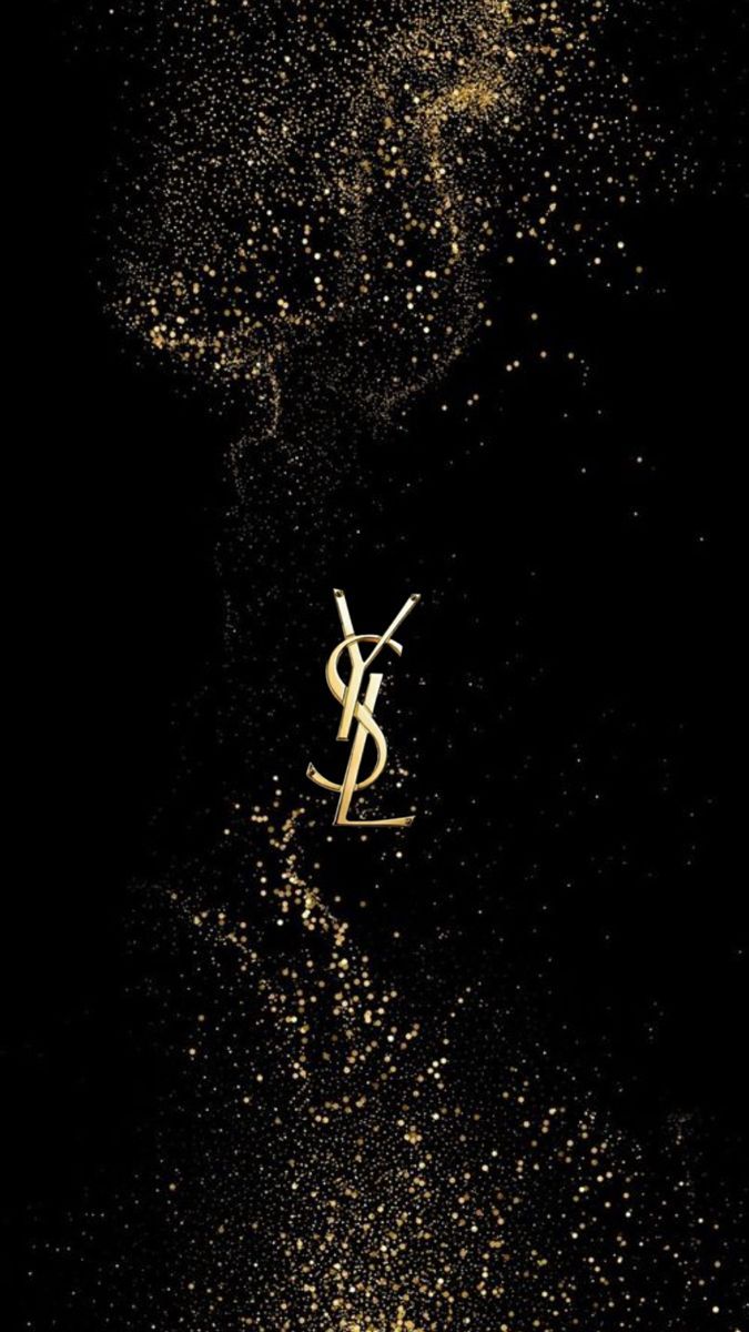 675x1200 Gold YSL glitter wallpaper
