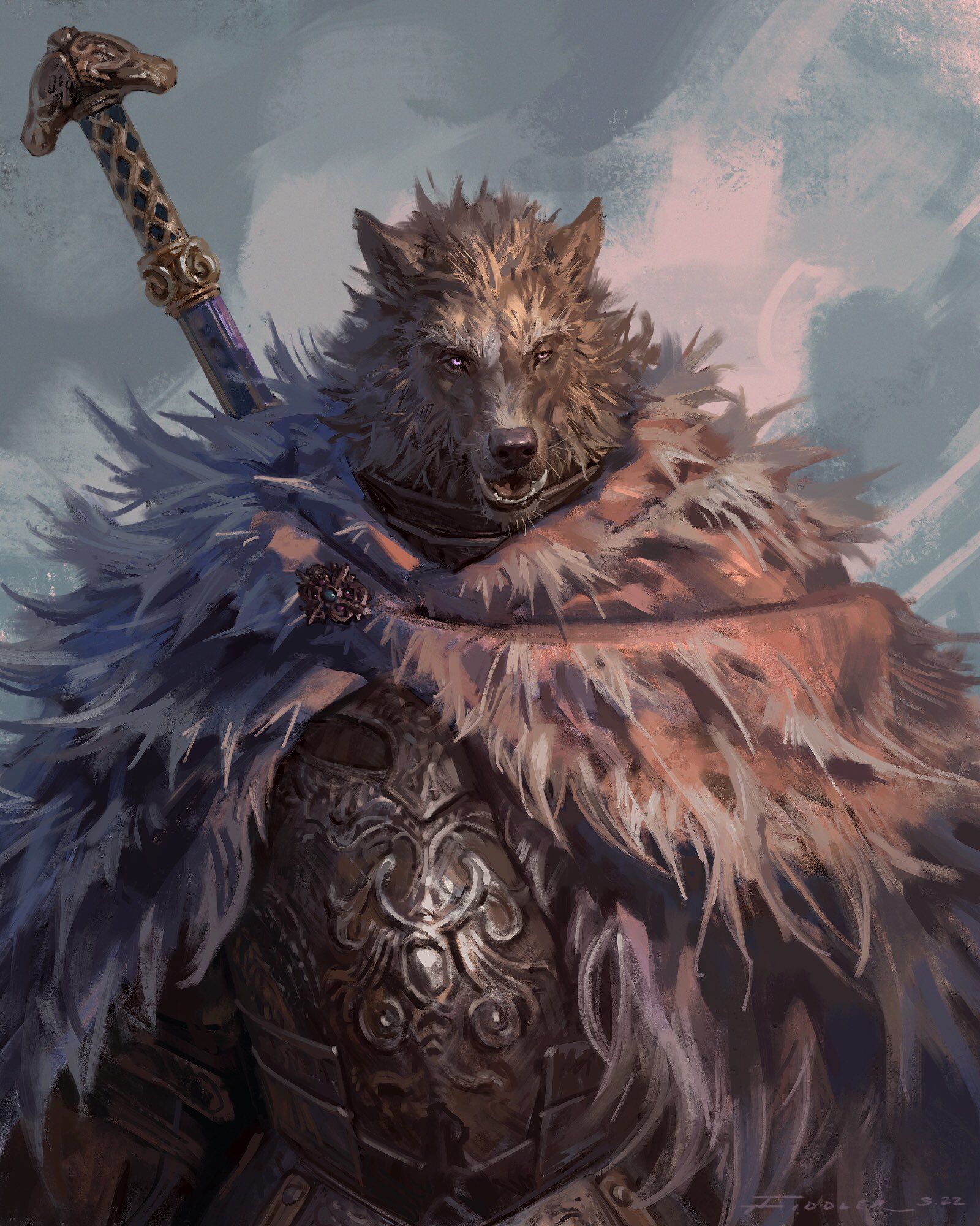 1600x2000 Blaidd The Half Wolf: Fierce Guardian Of Elden Ring's Mystical Realms