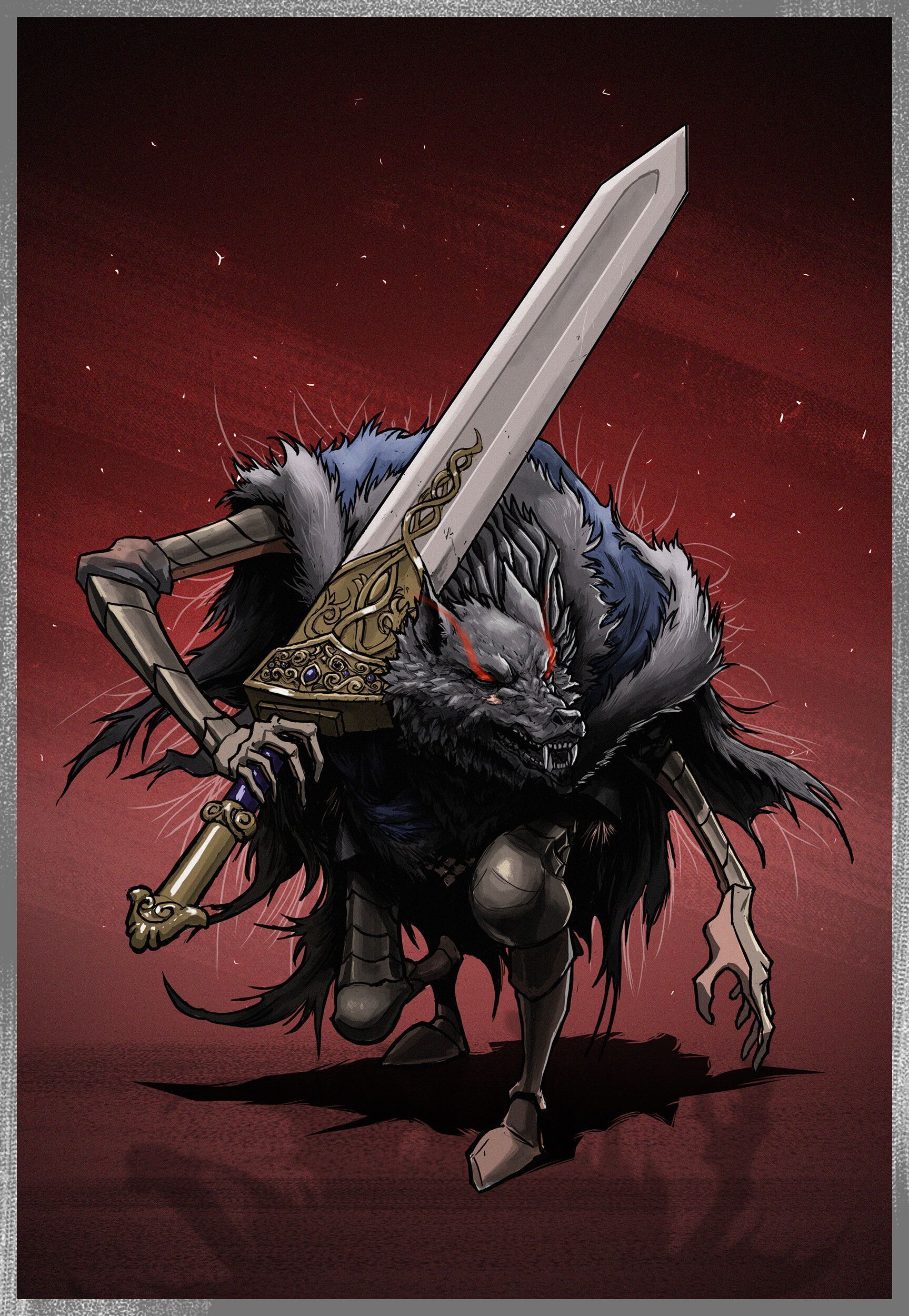 1727x2500 Blaidd ring fan art
