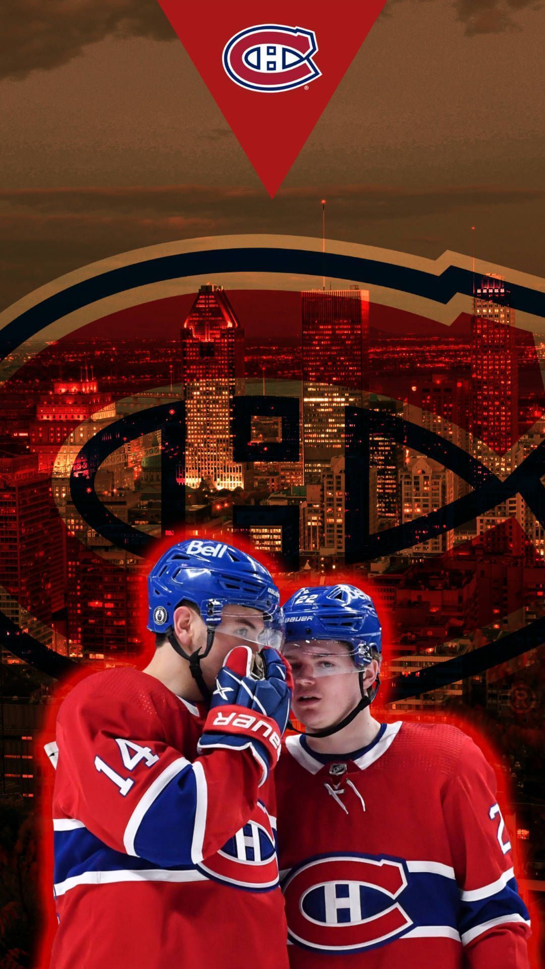 1080x1920 Download Montreal Canadiens Nick Suzuki And Cole Caufield Fanart Wallpaper