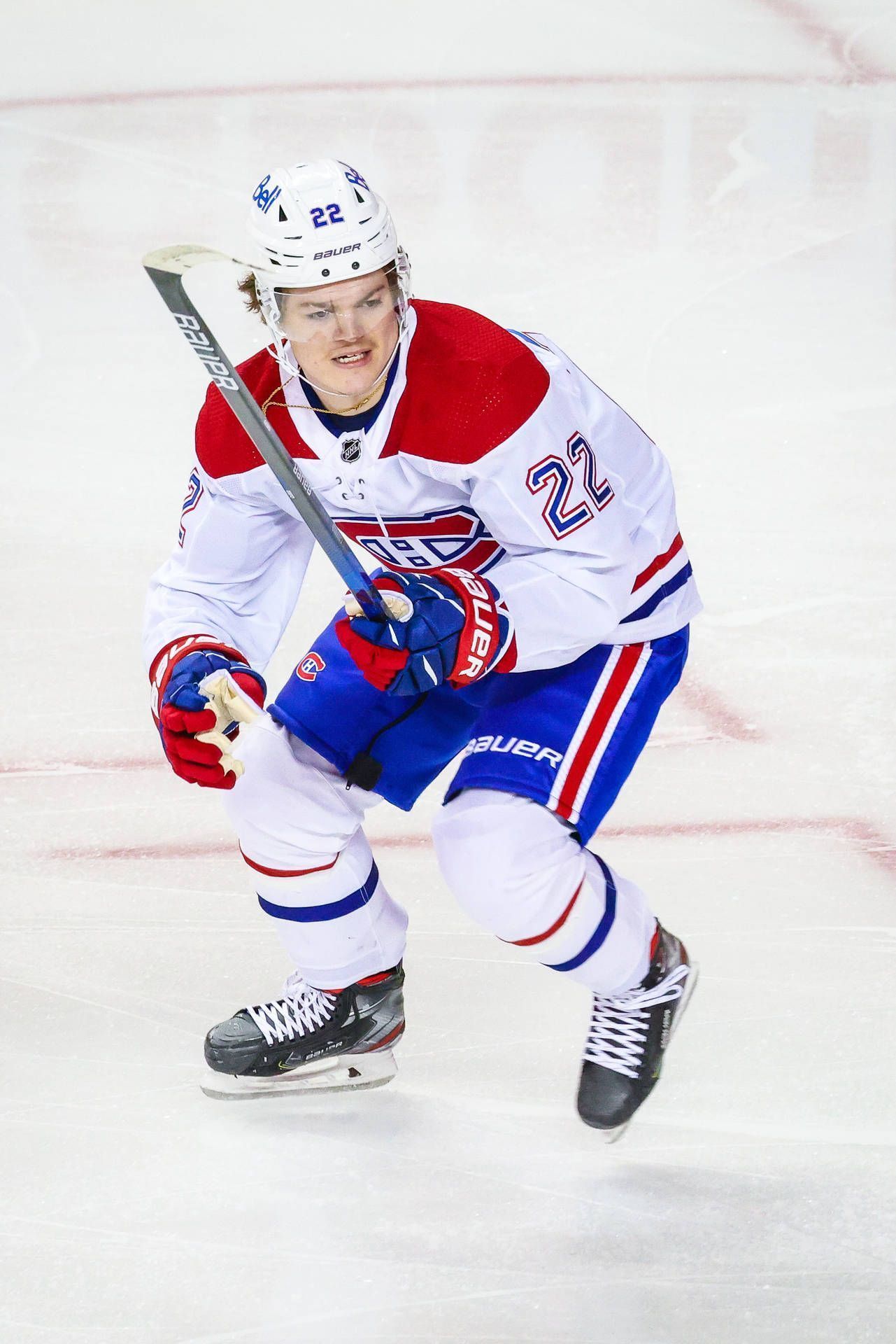 1281x1920 Download Cole Caufield Ice Hockey Skating Wallpaper