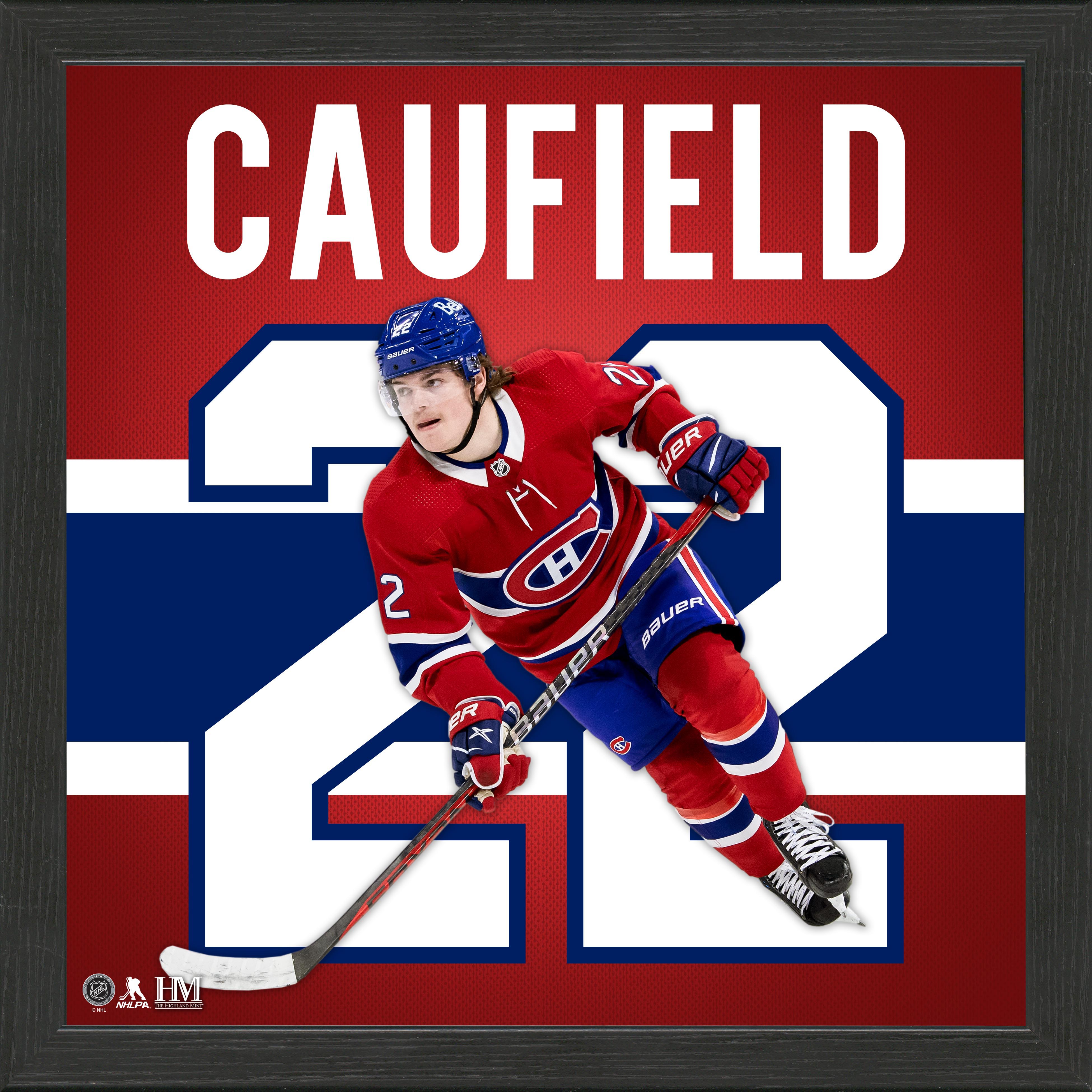3900x3900 Quinn Hughes Cole Caufield Montreal Canadiens Framed Canvas NHL Licensed Wall Art Hockey Wall Decor
