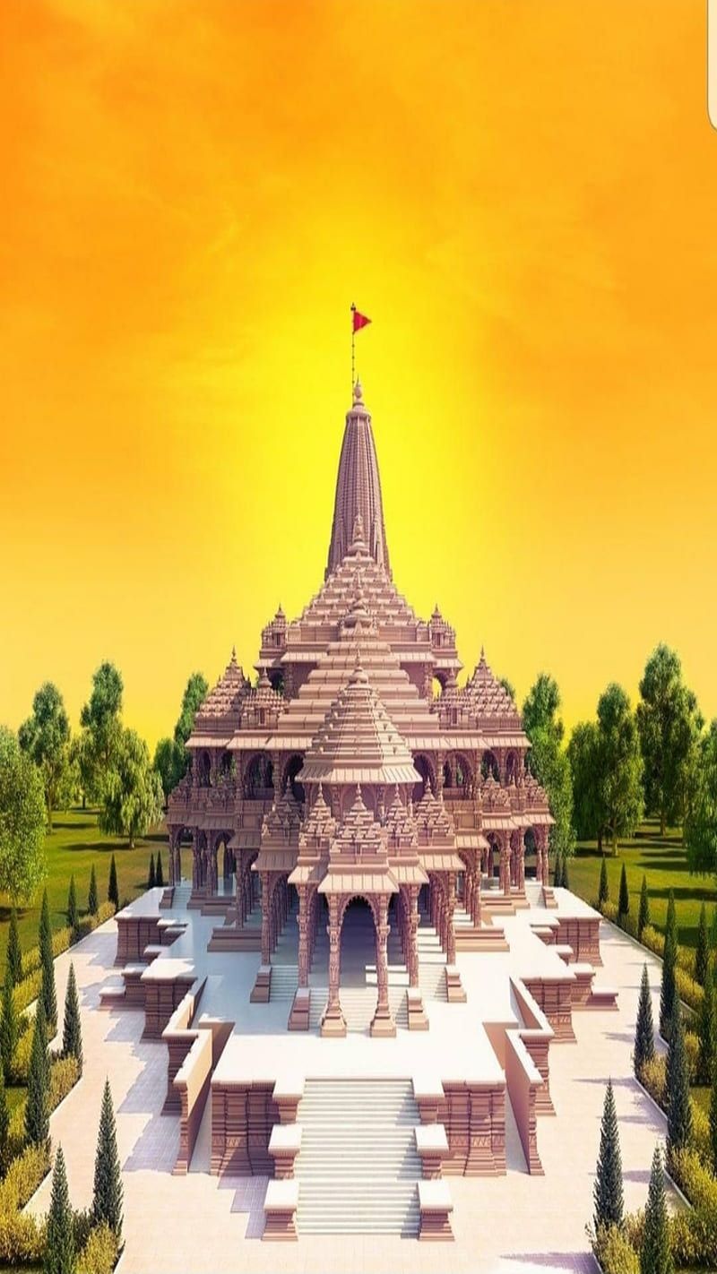 800x1422 Ayodhya Ram Mandir HD Wallpaper