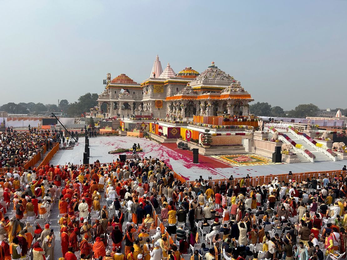 1110x833 Photos: Ayodhya Ram Mandir temple saw half a million visitors on its first day open to the public