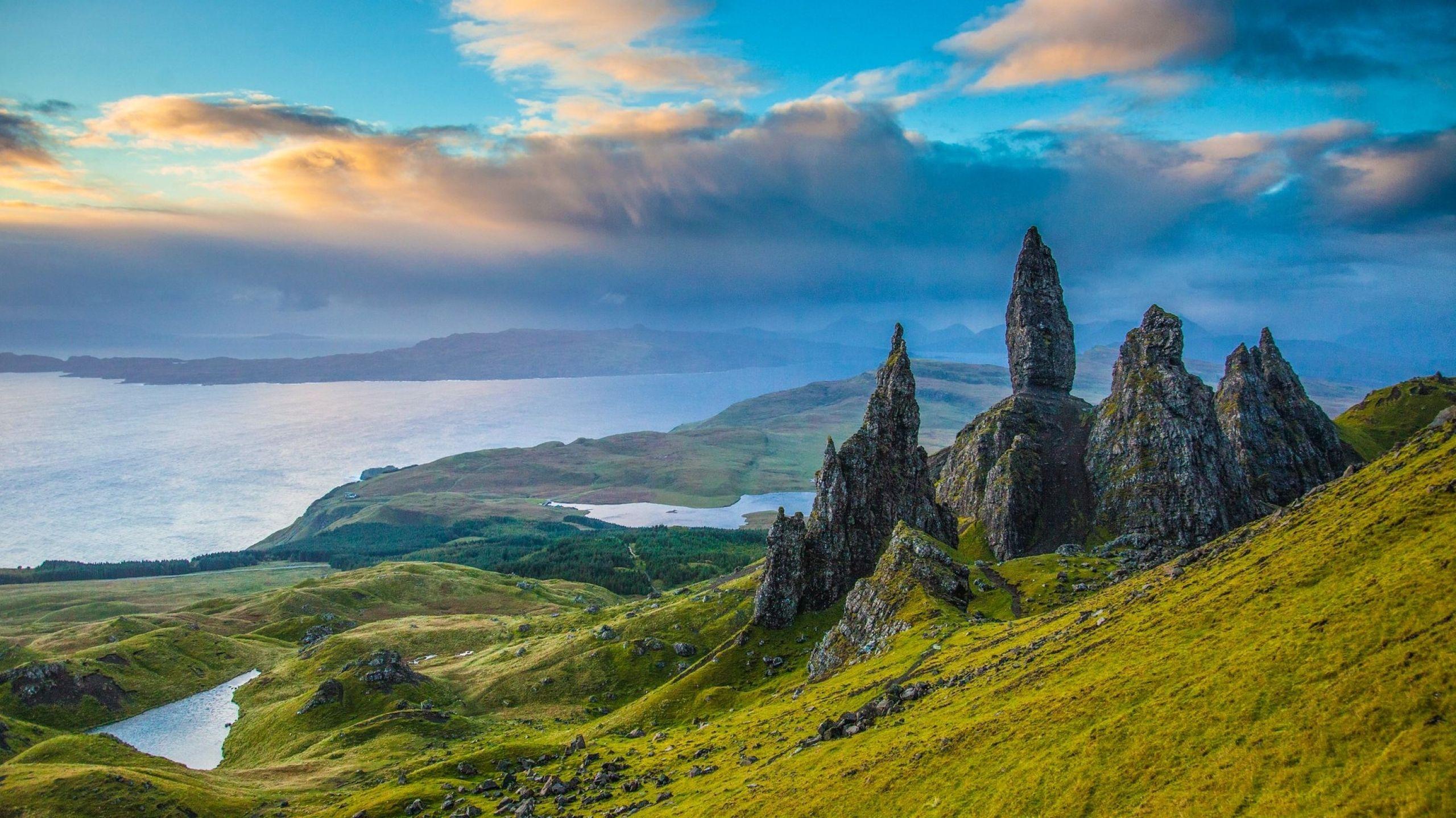 2560x1440 Sunrise On the Isle of Skye 1440P Resolution Wallpaper