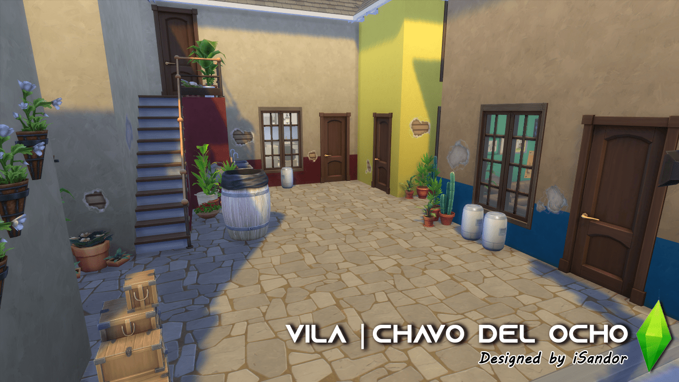 1366x768 Mod The Sims chavo del ocho. Scenario or residencial village