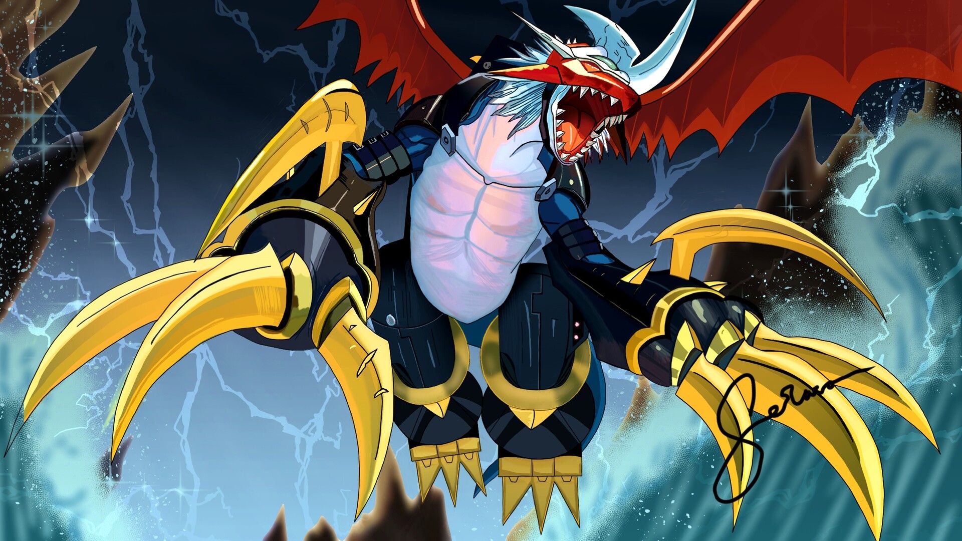 1920x1080 Digimon Wallpaper HD 1920x1080 Anime Jumping Landscape Clouds Sky Digimon Gaming Mat Desk