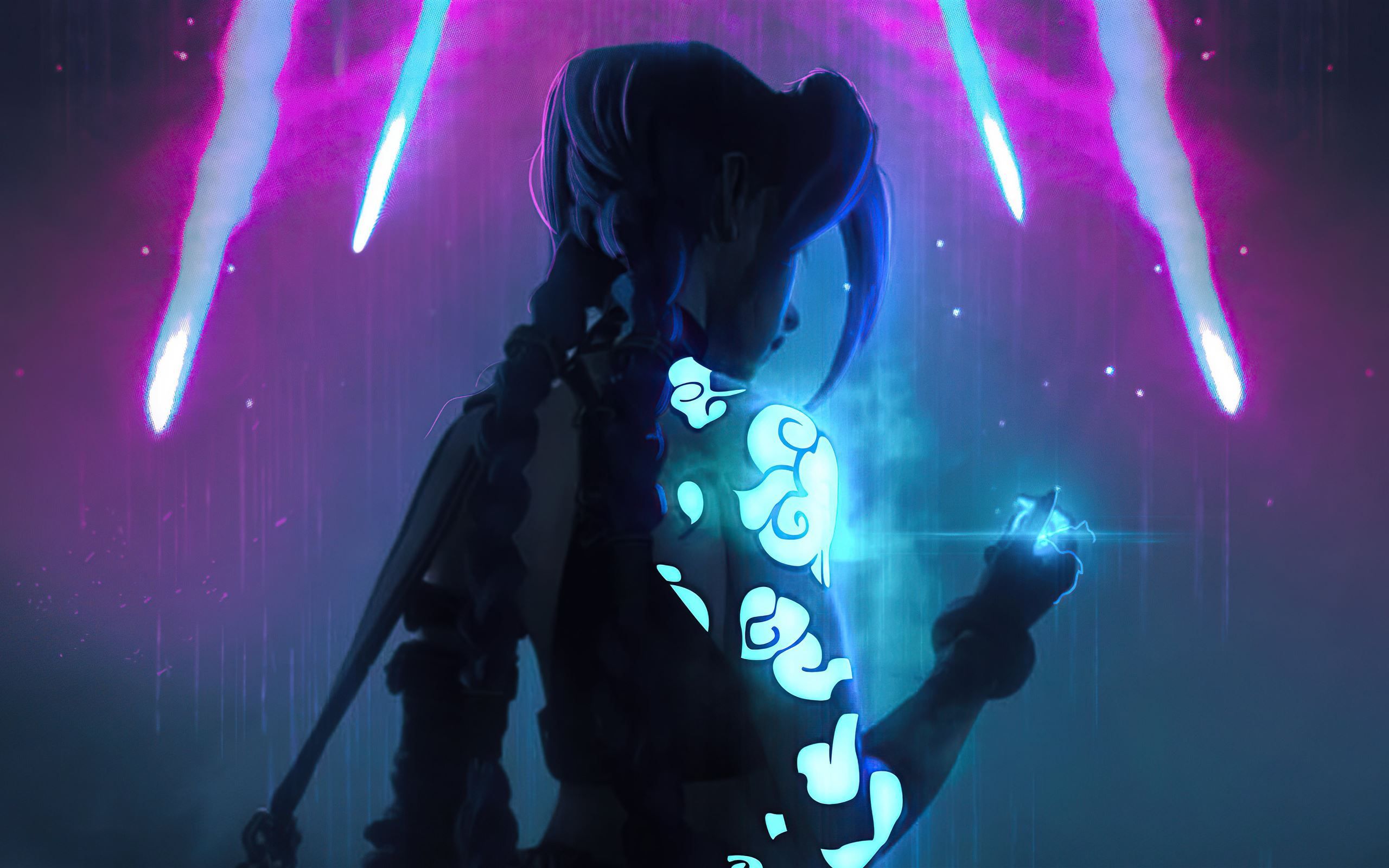2560x1600 arcane jinx league of legends 5k Mac Wallpaper Download