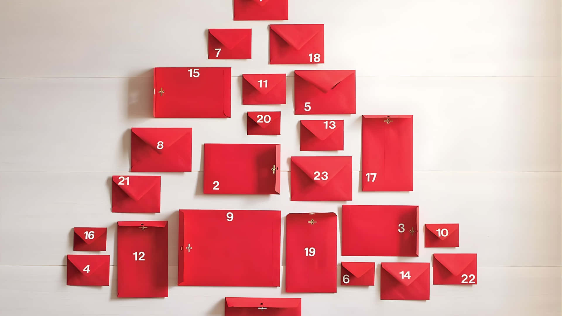 1920x1080 Download Minimalist Red Advent Calendar Wallpaper