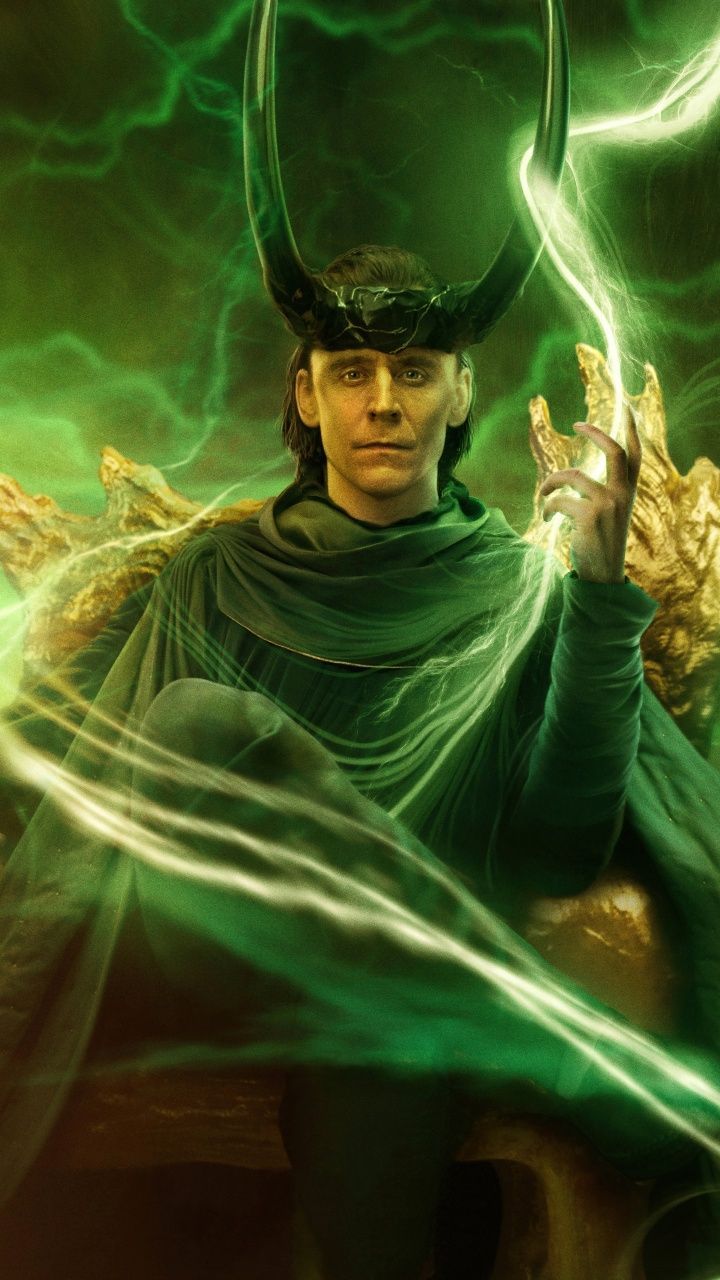 720x1280 Tom Hiddleston as Loki in Season 2 5K Wallpaper