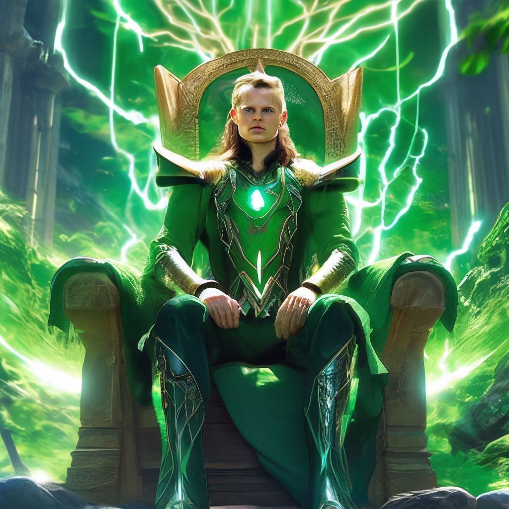 1024x1024 A wallpaper size image of loki holding multiverse as a string in his hand