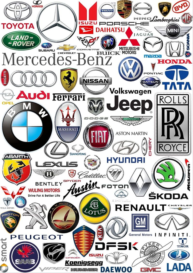 800x1131 Mixed cars logo, automotive, brands, car sales, carros, mobile, worldwide brands, HD phone wallpaper