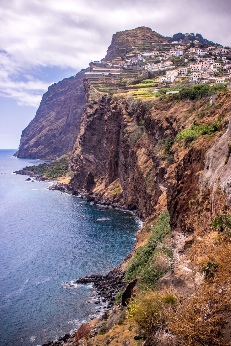 736x1104 HD wallpaper: câmara de lobos madeira island, costa, hdr 6k, mountain, scenics