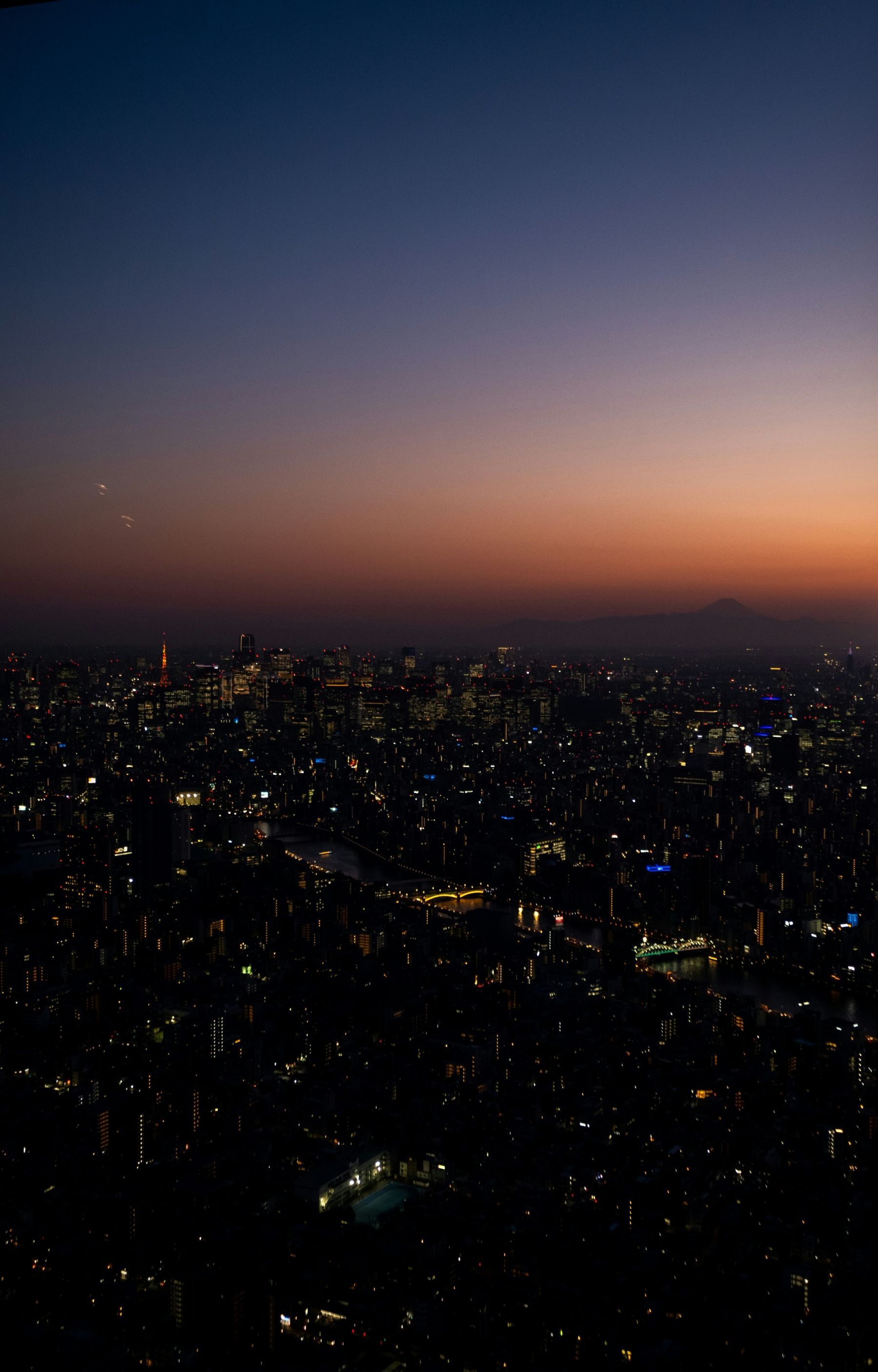 1800x2812 Tokyo City Japan Nighttime Skyline